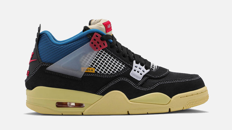 Air Jordan 4 Retro x Union LA SP (Off Noir/LT Fushion Red-Brigade Blue)