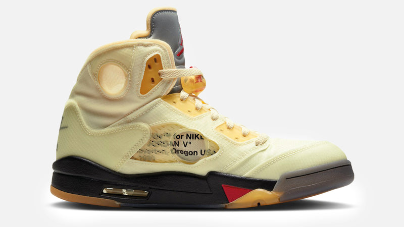 Air Jordan 5 Retro x Off White (Sail/Fire Red-Muslin-Black)