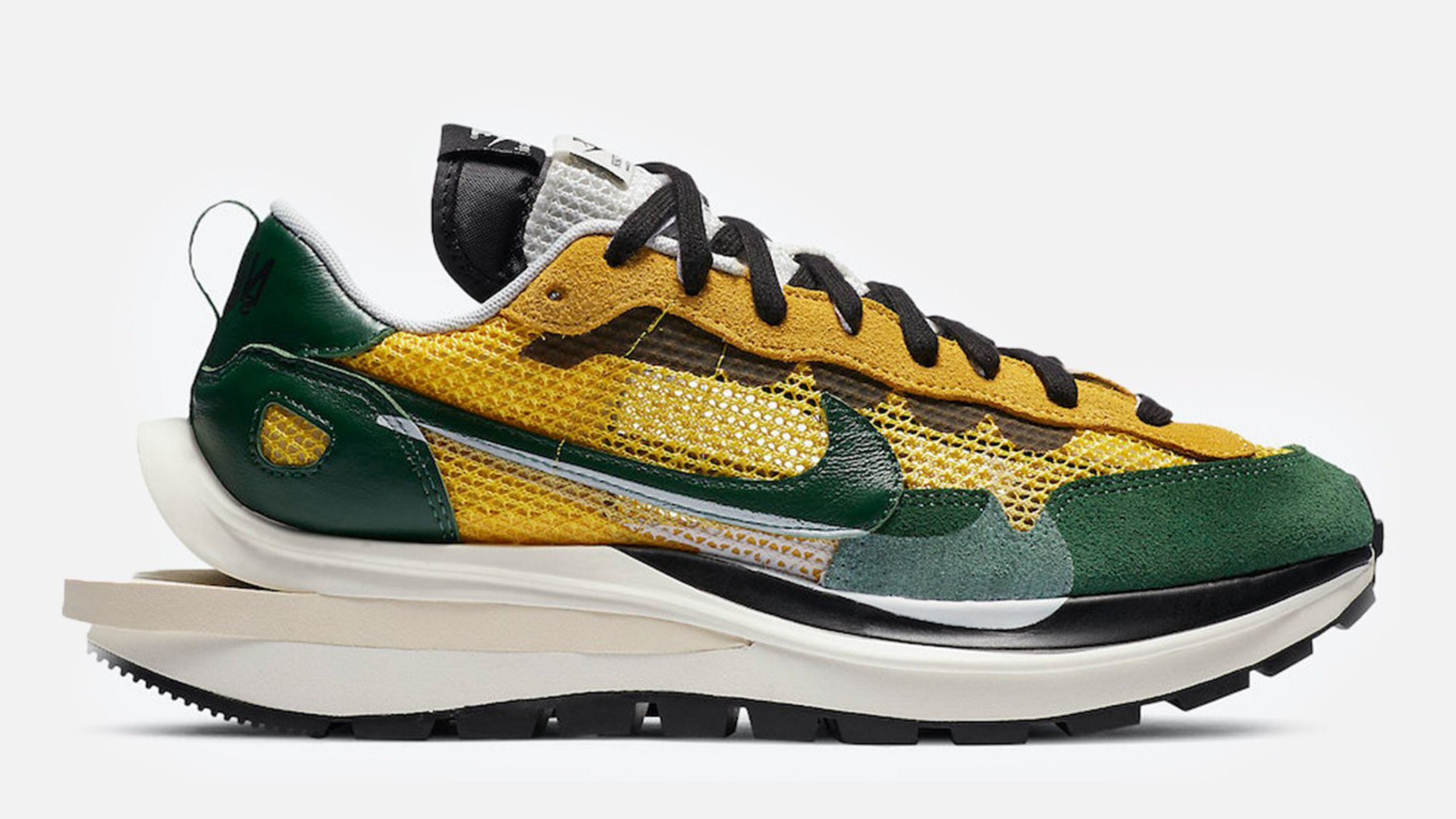 Nike x Sacai VaporWaffle (Tour Yellow/Gorge Green-Sail)