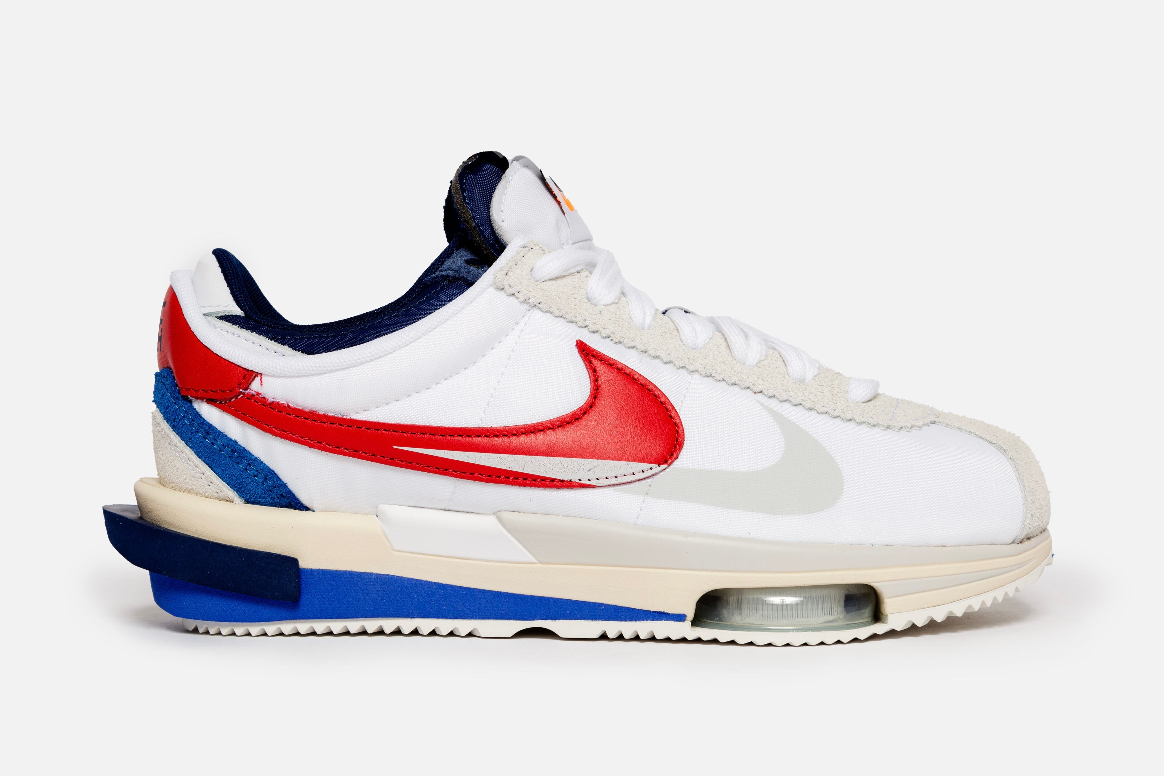 Nike x sacai Zoom Cortez (White/University Red-Light Cream) – Patta