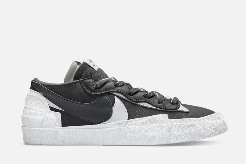 Nike X Sacai Blazer Low (Iron Grey/White-White)