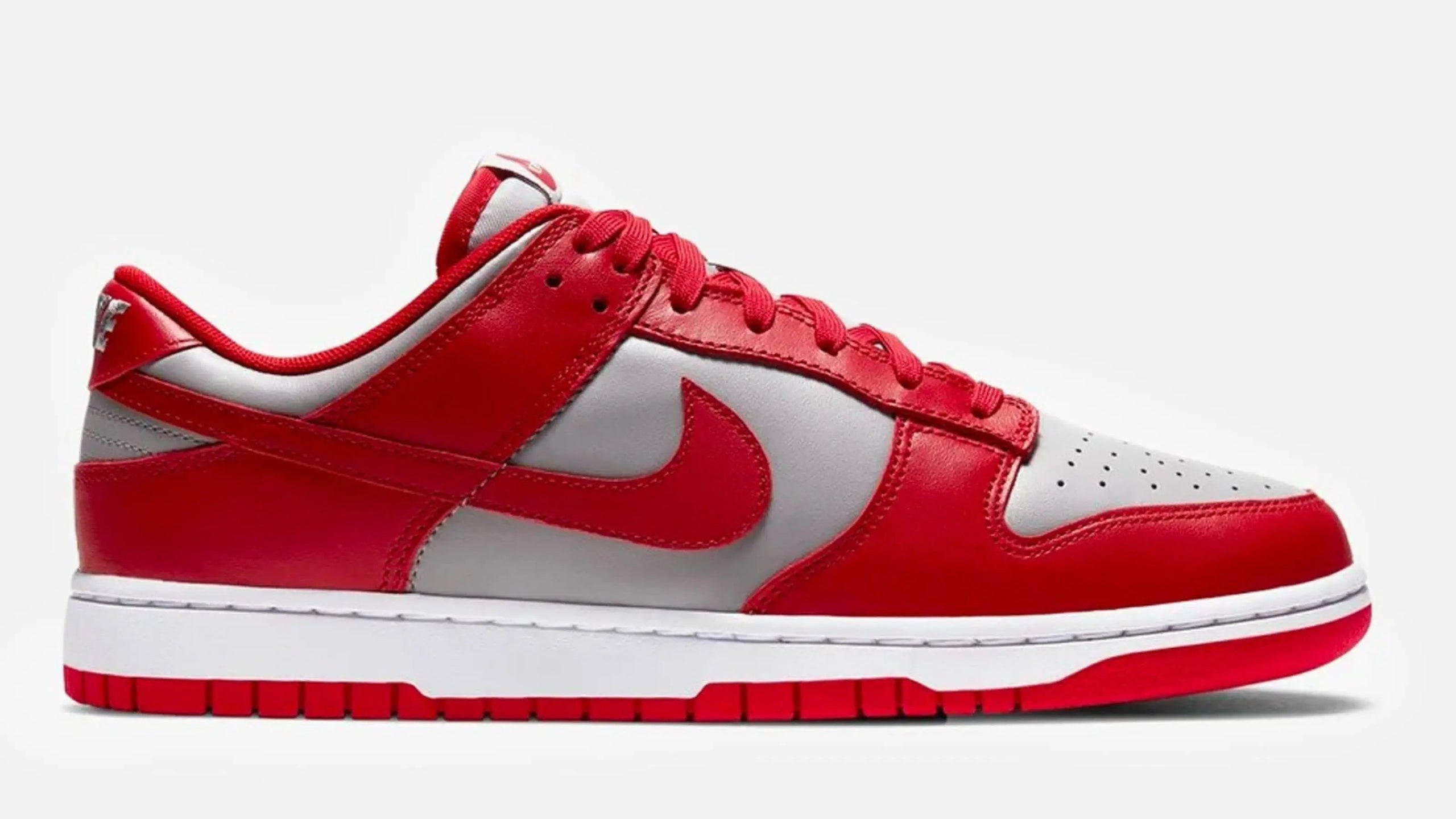 Nike Dunk Low Retro (Medium Grey/Varsity Red-White) - Patta