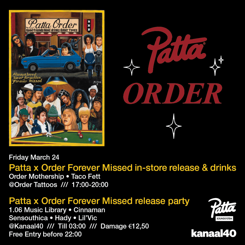 Patta X Order 'Forever Missed' Release Parties - Patta