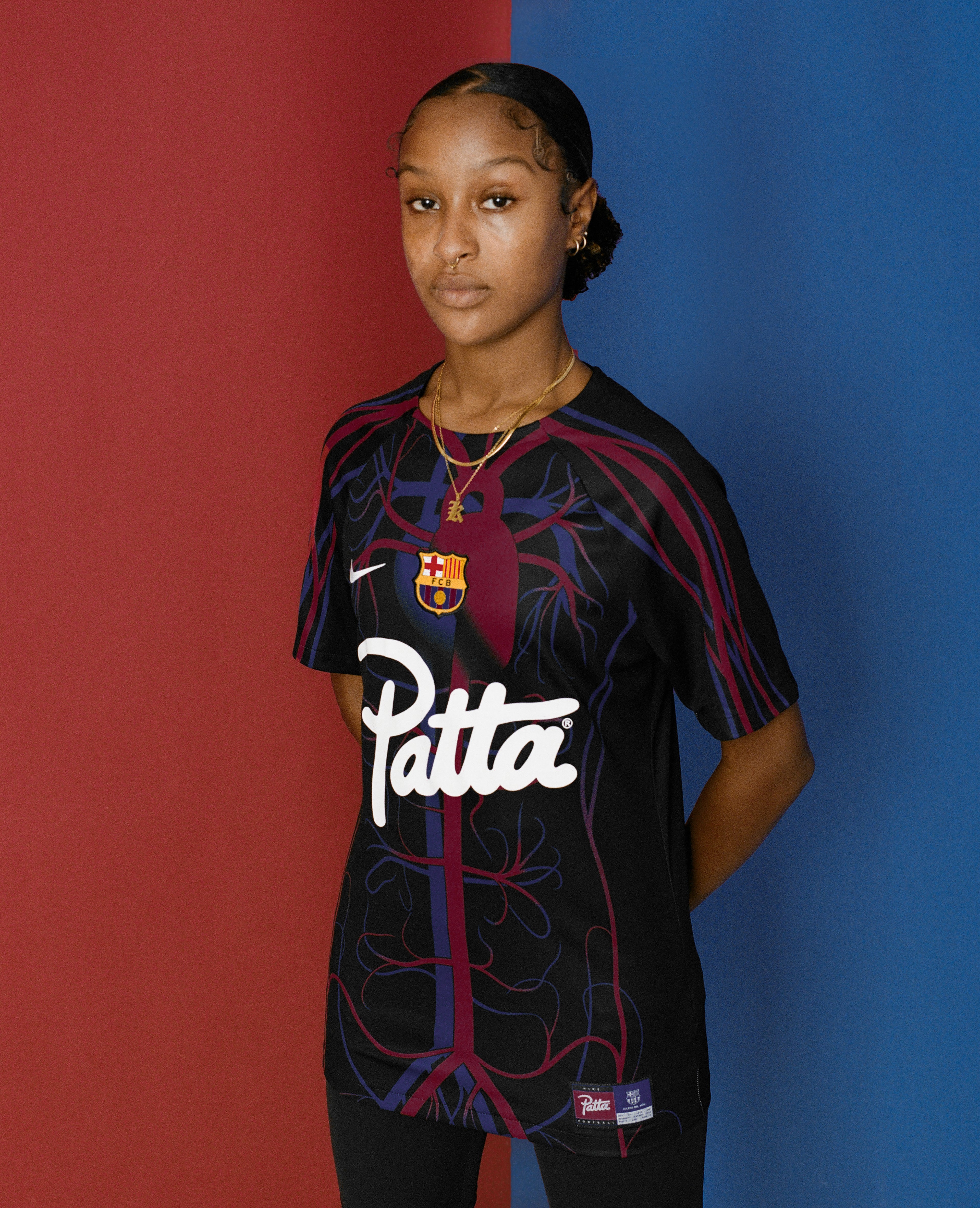 FCB x Patta Culers del Món Men's Patta Script Logo Pre-Match Jersey (B