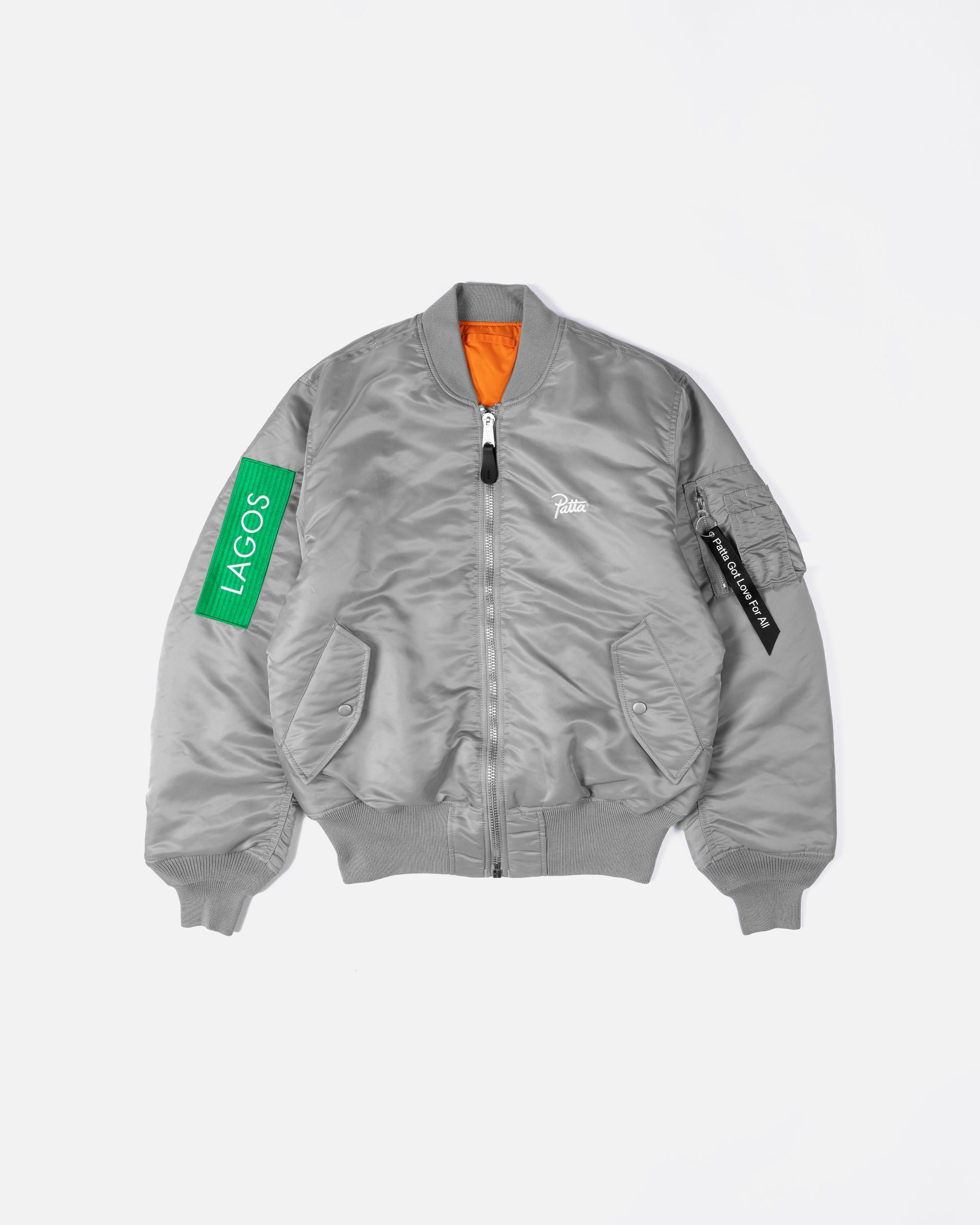 Patta x Alpha Industries MA-1 Celebration Jacket (Silver/Orange)