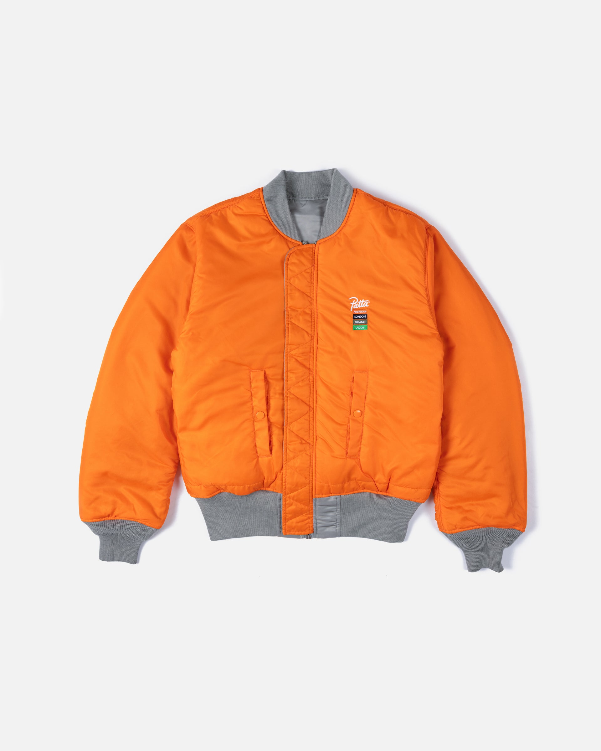 Patta x Alpha Industries MA-1 Celebration Jacket (Silver/Orange)