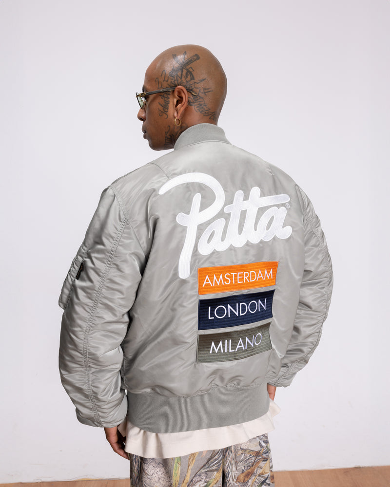 Patta x Alpha Industries MA-1 Celebration Jacket (Silver/Orange)