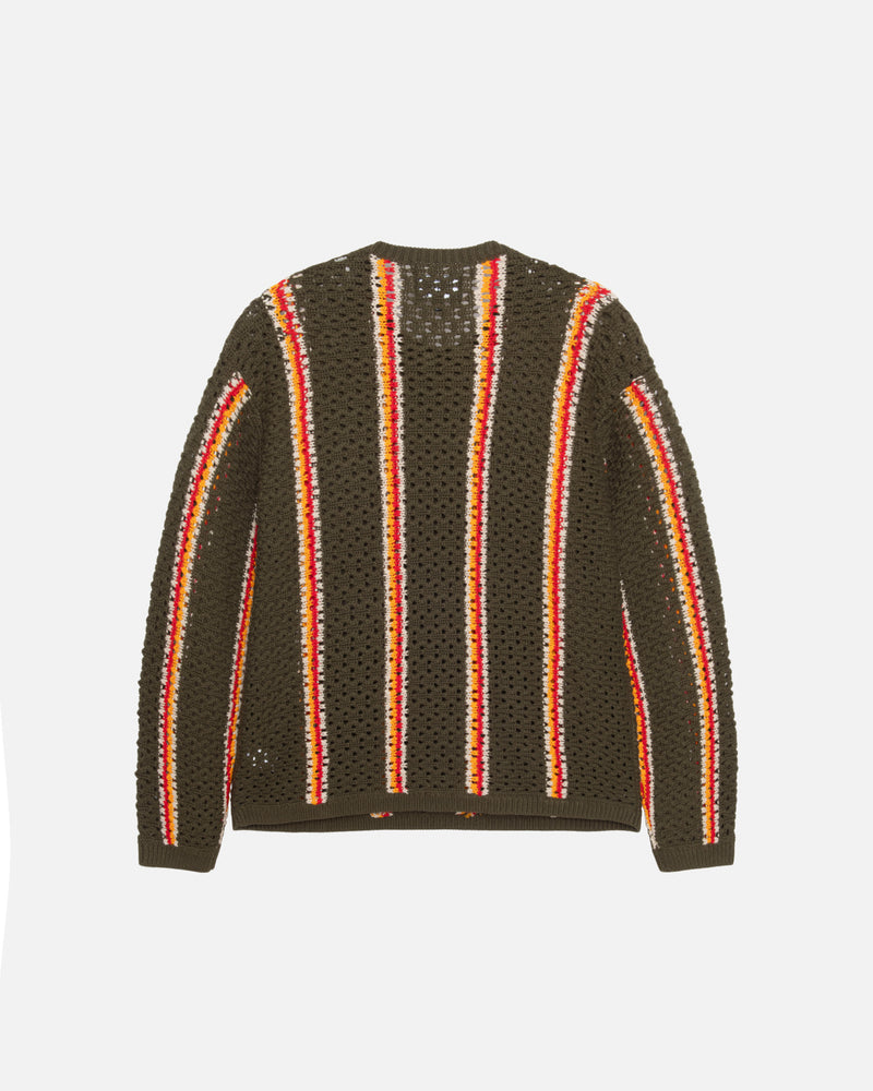 Patta x Stussy Stripe Loose Gauge Crewneck Sweater