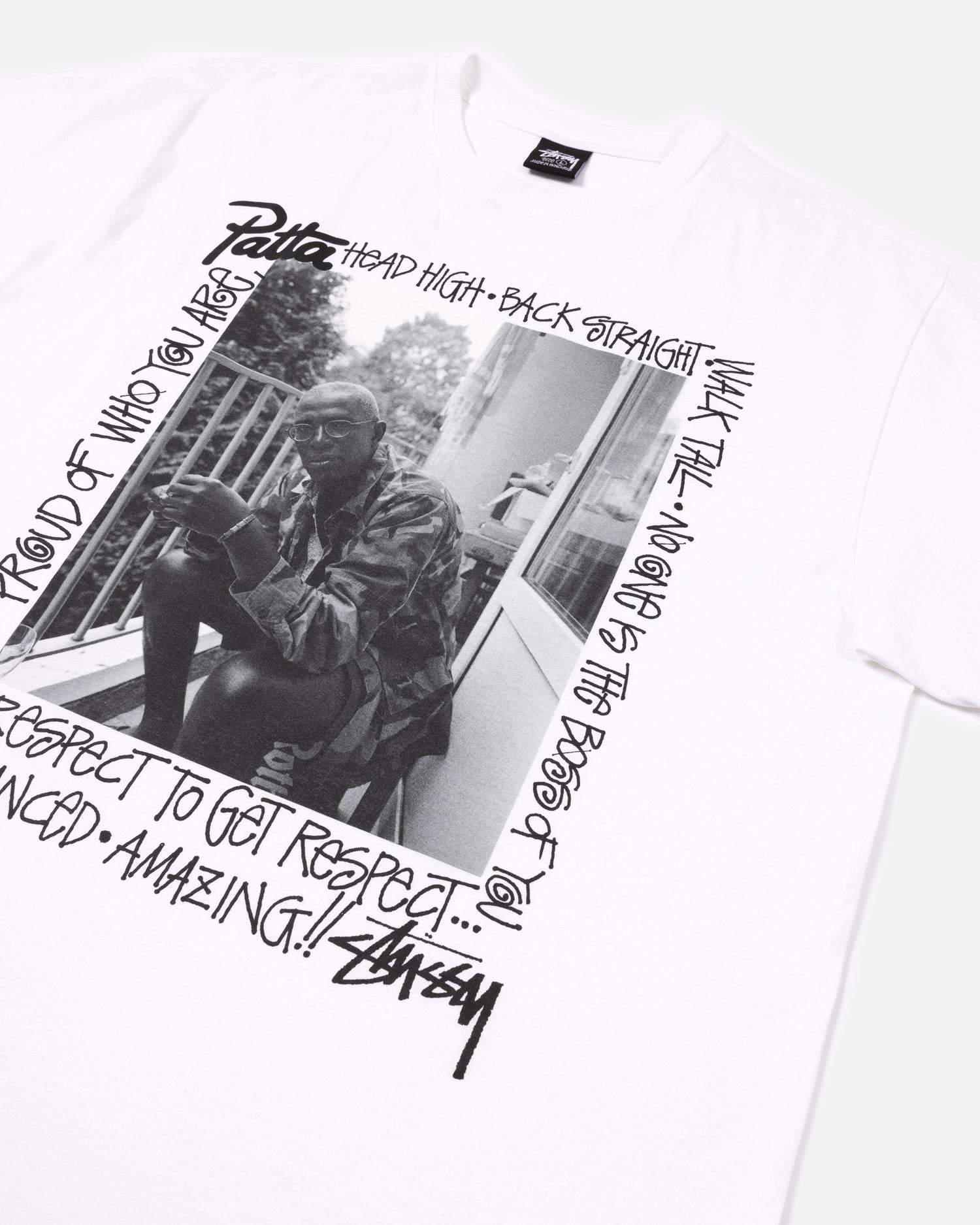 Patta x Stussy Respect Tee (White)