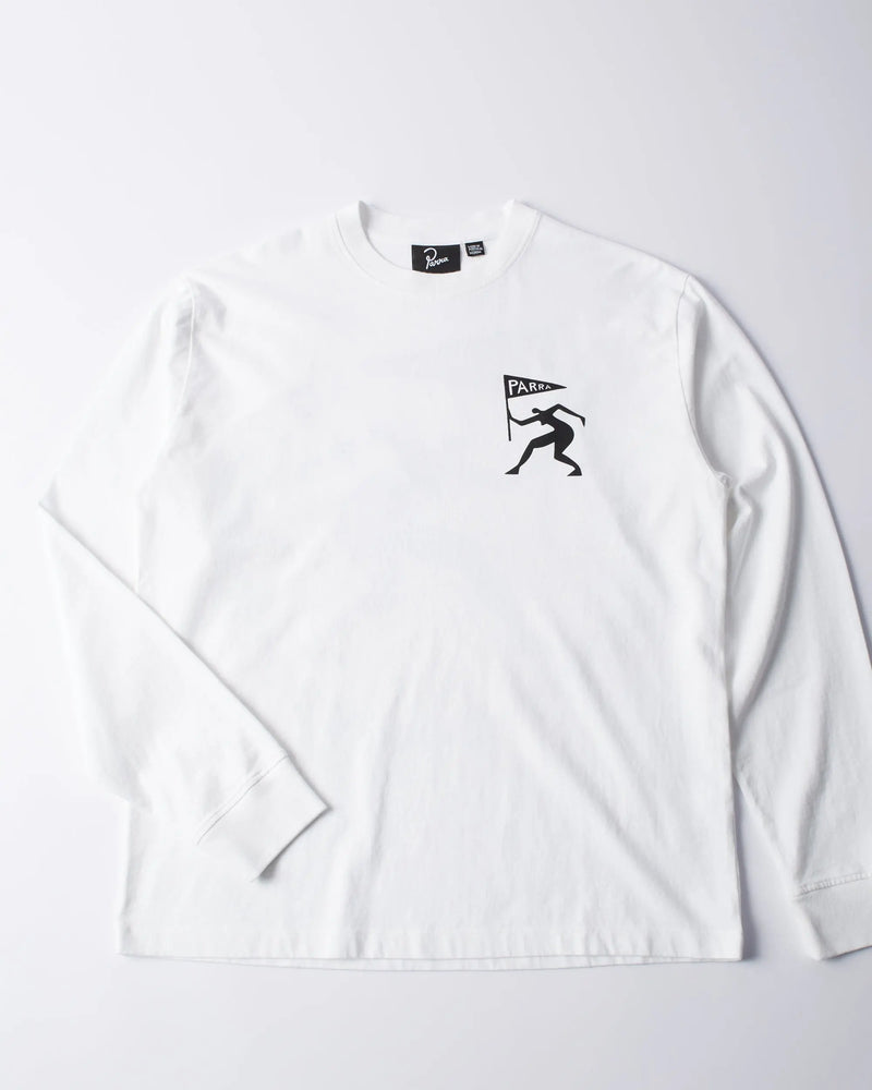 byParra Neurotic Flag Long Sleeve T-shirt (White) ByParra