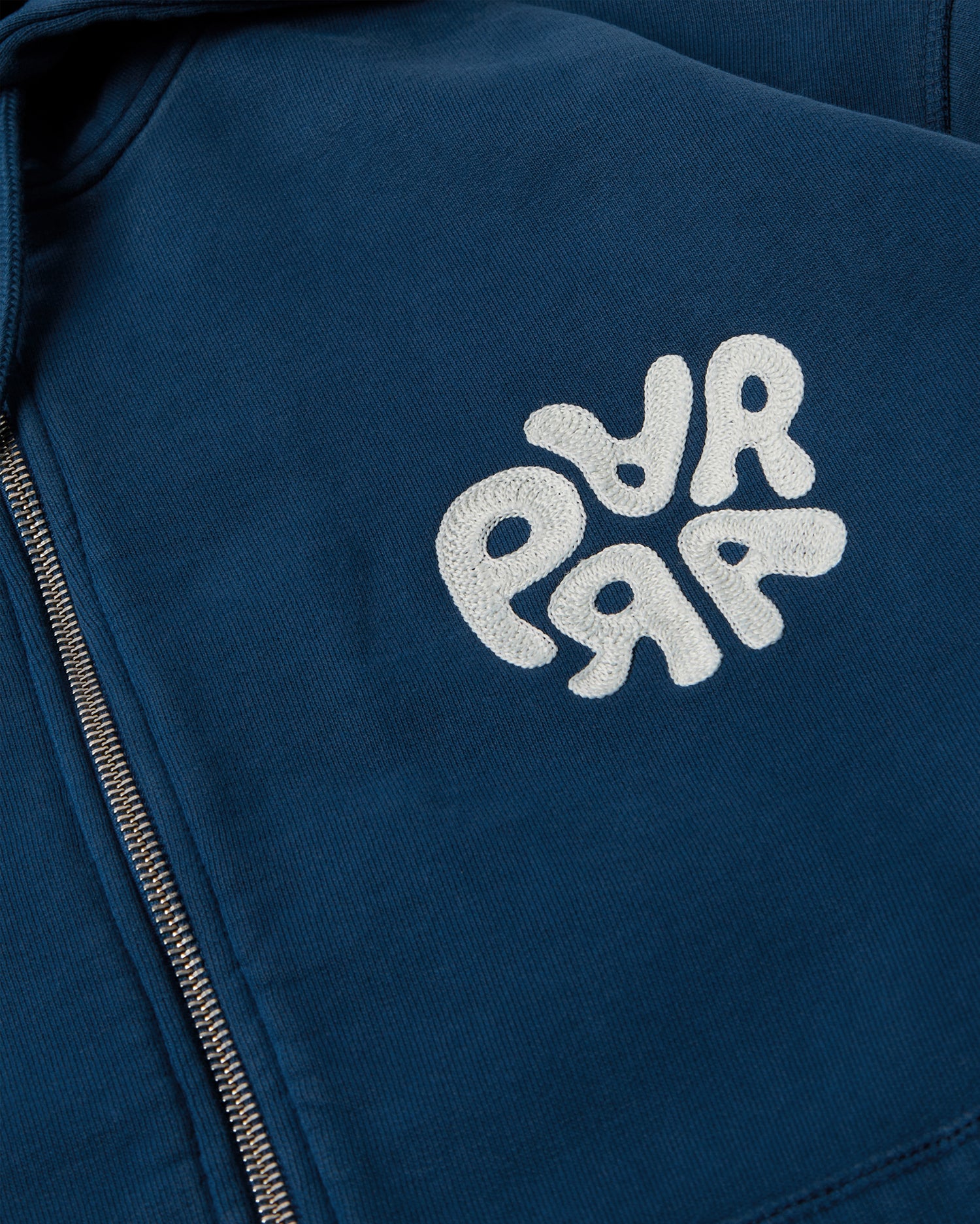 ByParra 1976 logo zip hooded sweatshirt (Blue)