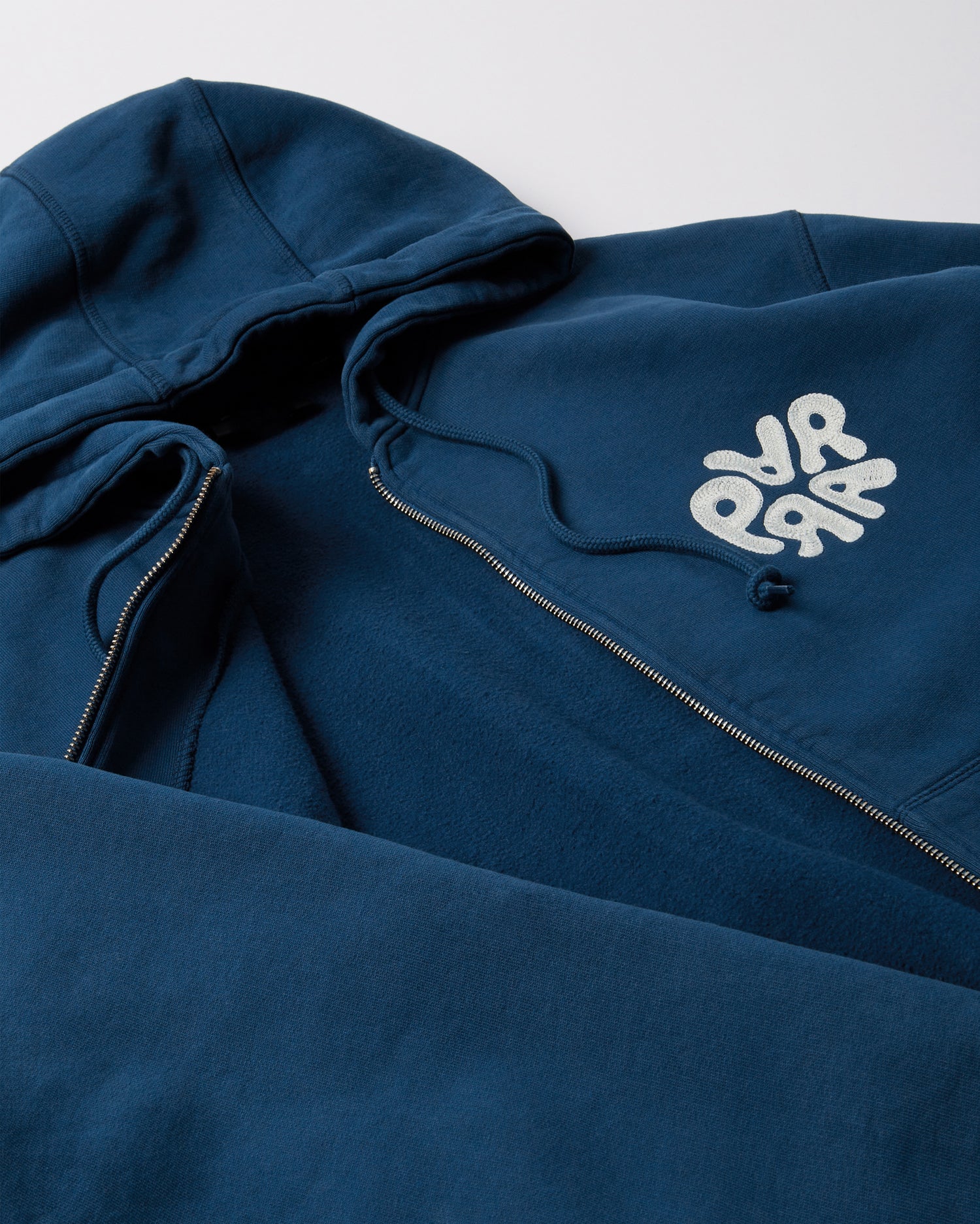 ByParra 1976 logo zip hooded sweatshirt (Blue)