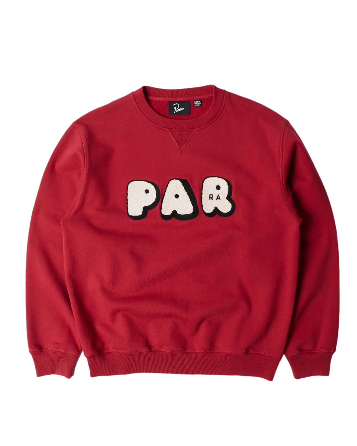 byParra Rounded PAR Crew Neck Sweatshirt (Ruby red)