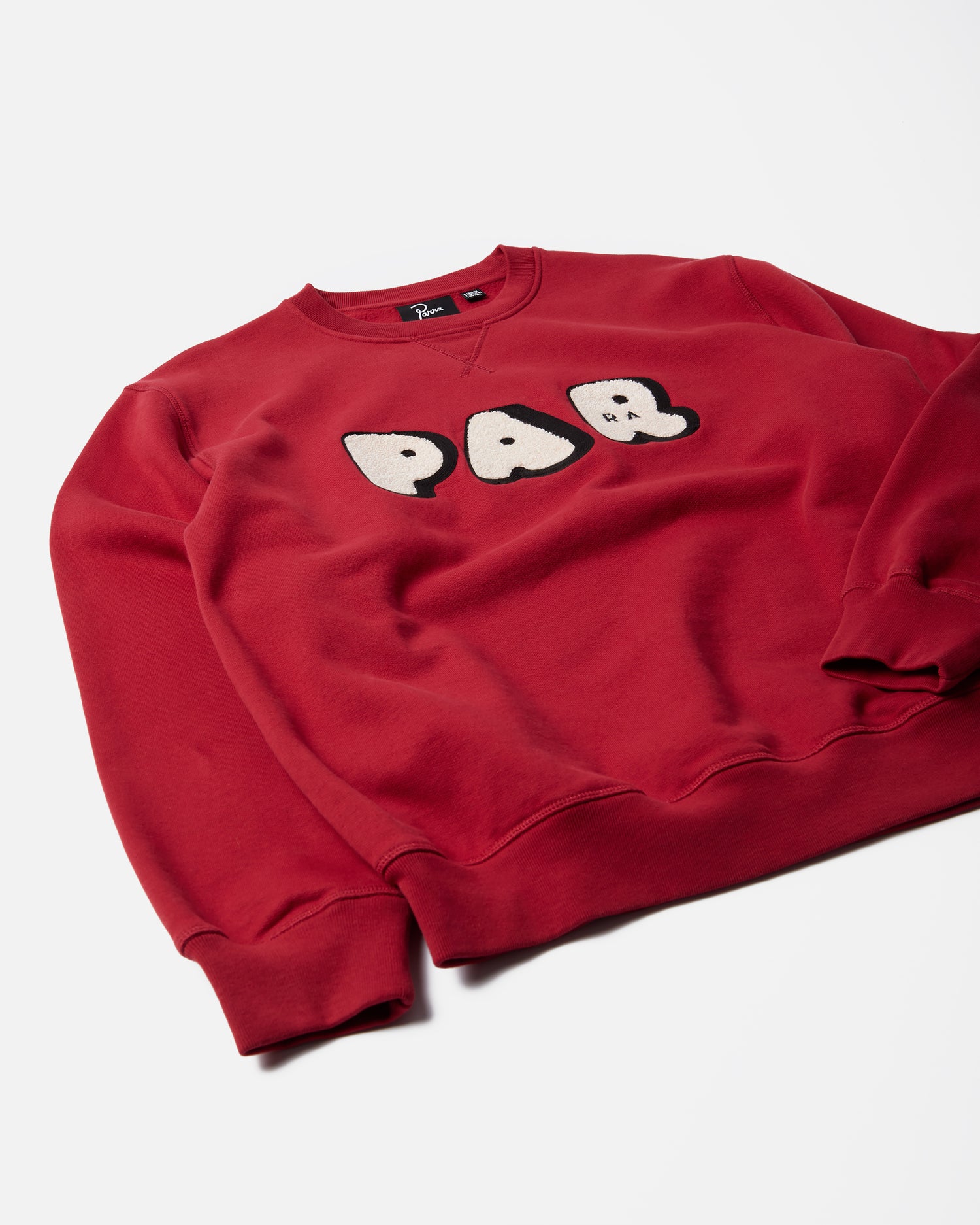 byParra Rounded PAR Crew Neck Sweatshirt (Ruby red)