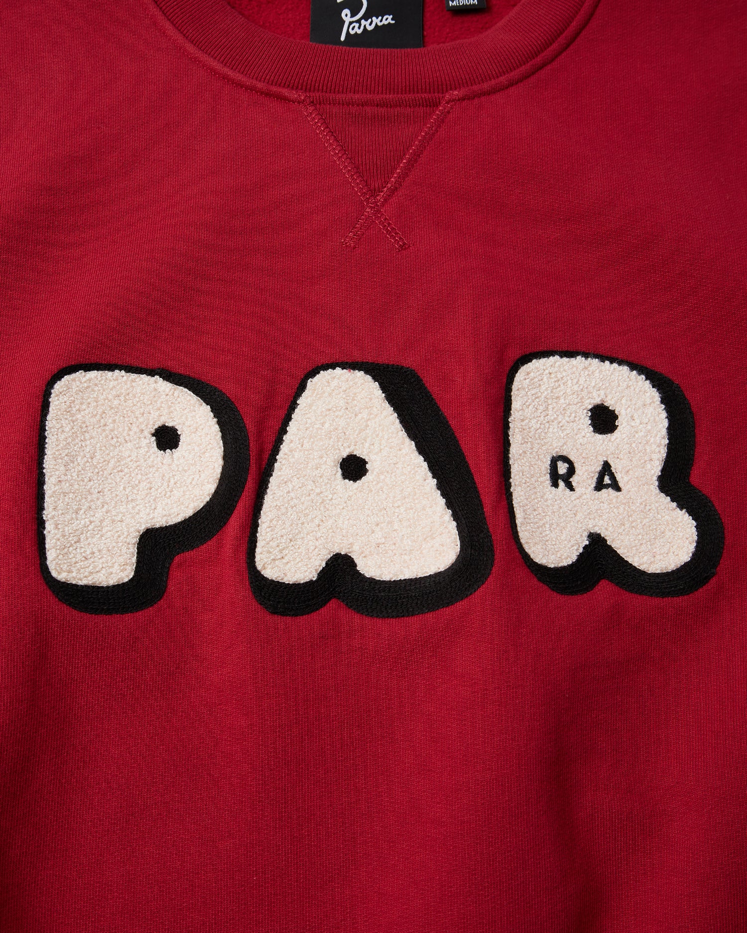 byParra Rounded PAR Crew Neck Sweatshirt (Ruby red)