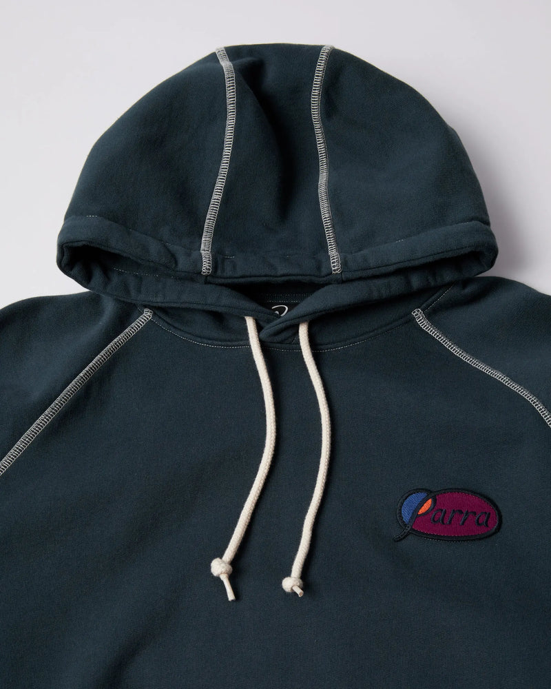 byParra Circled Script Logo Hooded Sweatshirt (Dark Blue) ByParra