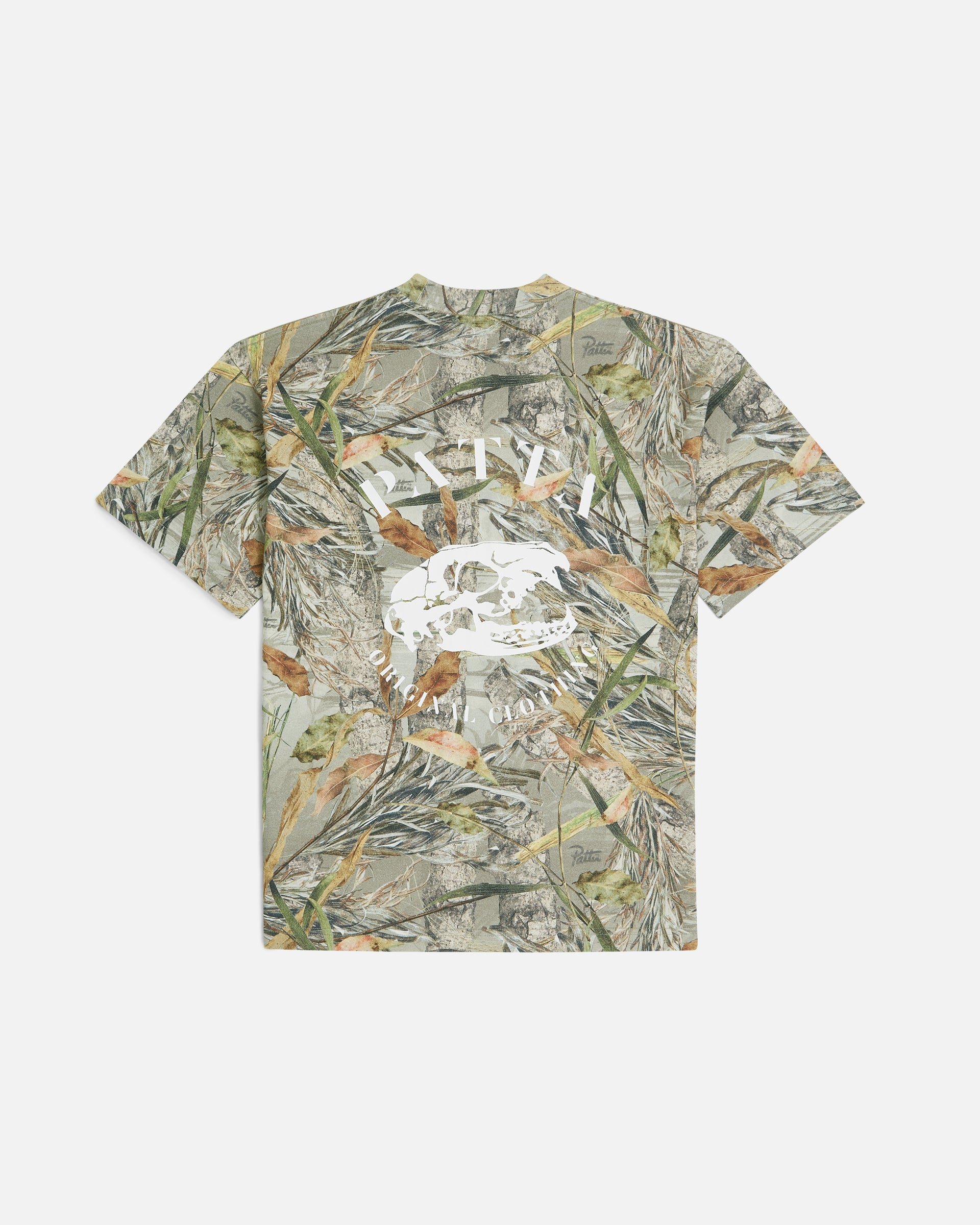 Patta nature print T-shirt with a printed skull artwork