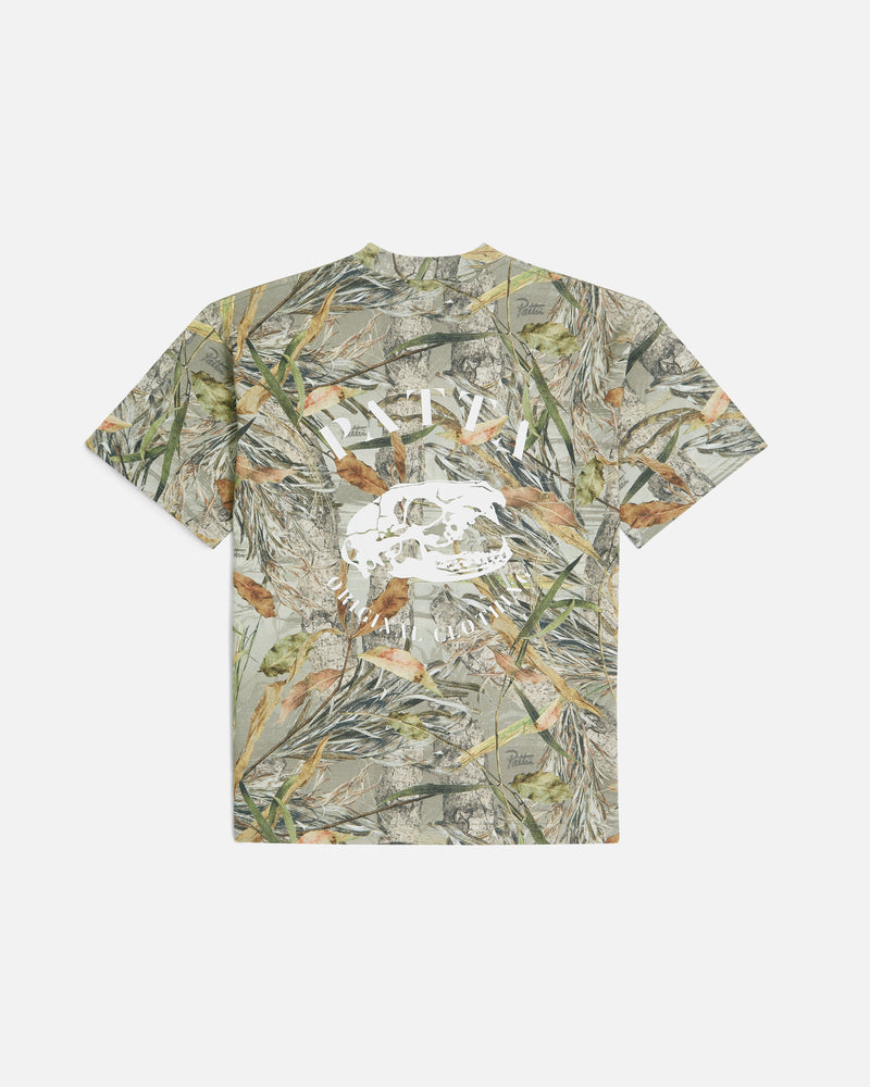 Patta nature print T-shirt with a printed skull artwork