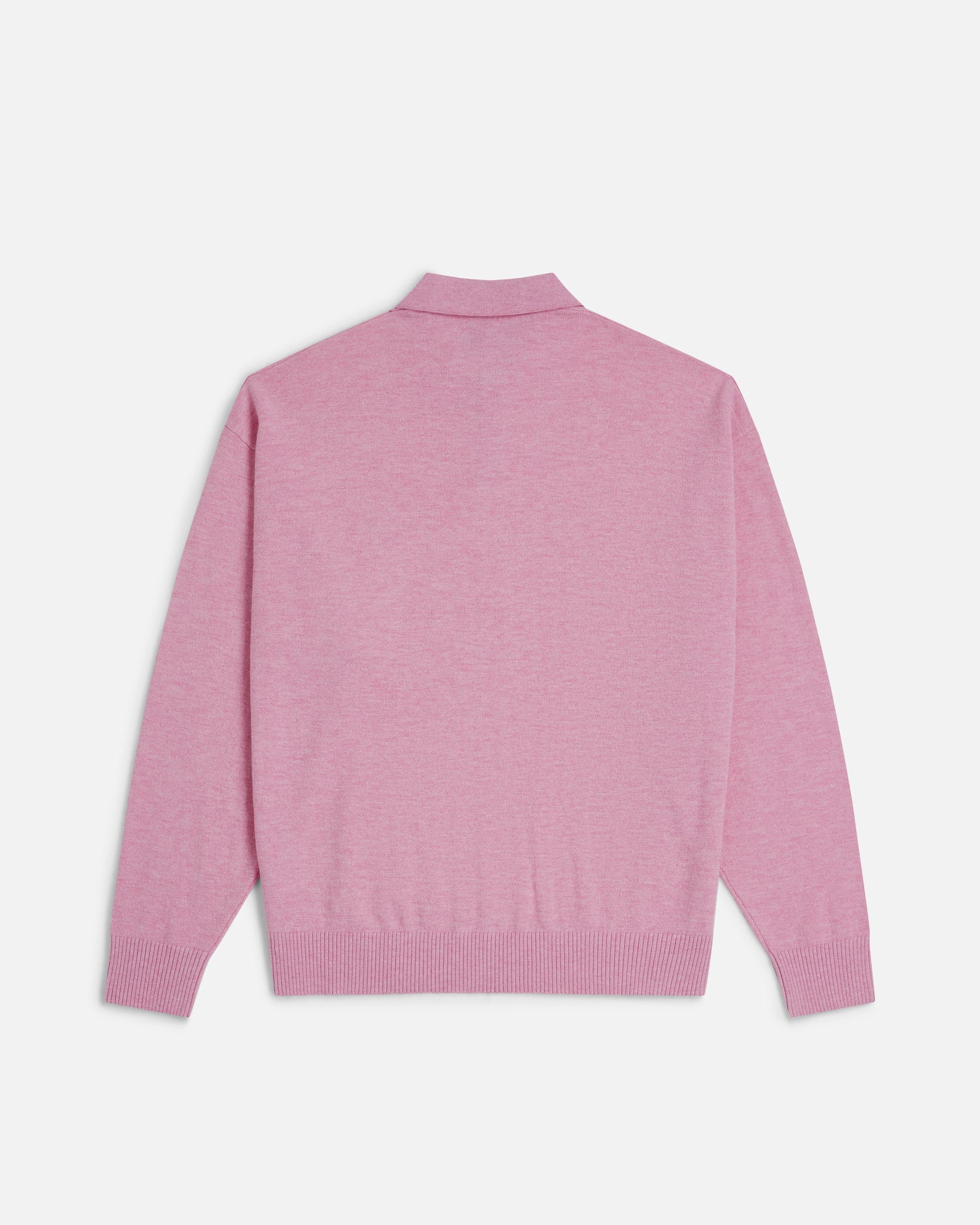 Patta Knitted Wool Longsleeve Polo Shirt (Very Berry )