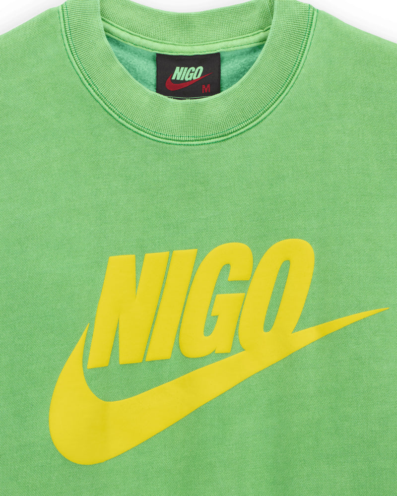 Nike x Nigo NRG Fleece Crew Sweatshirt (Lucky Green/Speed Yellow)