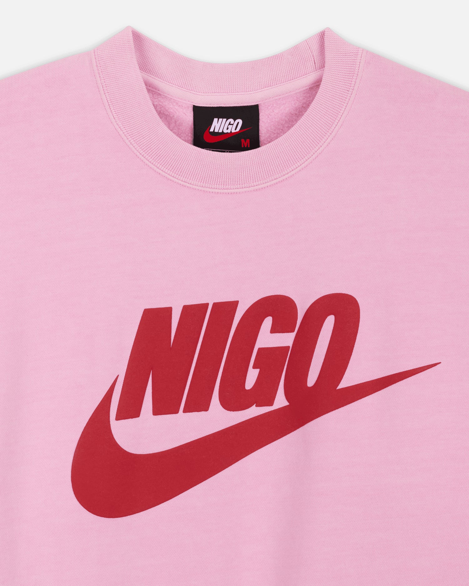 Nike x Nigo NRG Fleece Crew Sweatshirt (Pink rise/Gym Red)