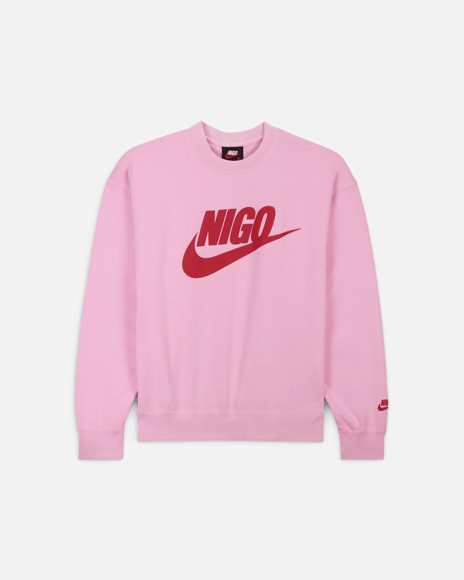 Nike x Nigo NRG Fleece Crew Sweatshirt (Pink rise/Gym Red)