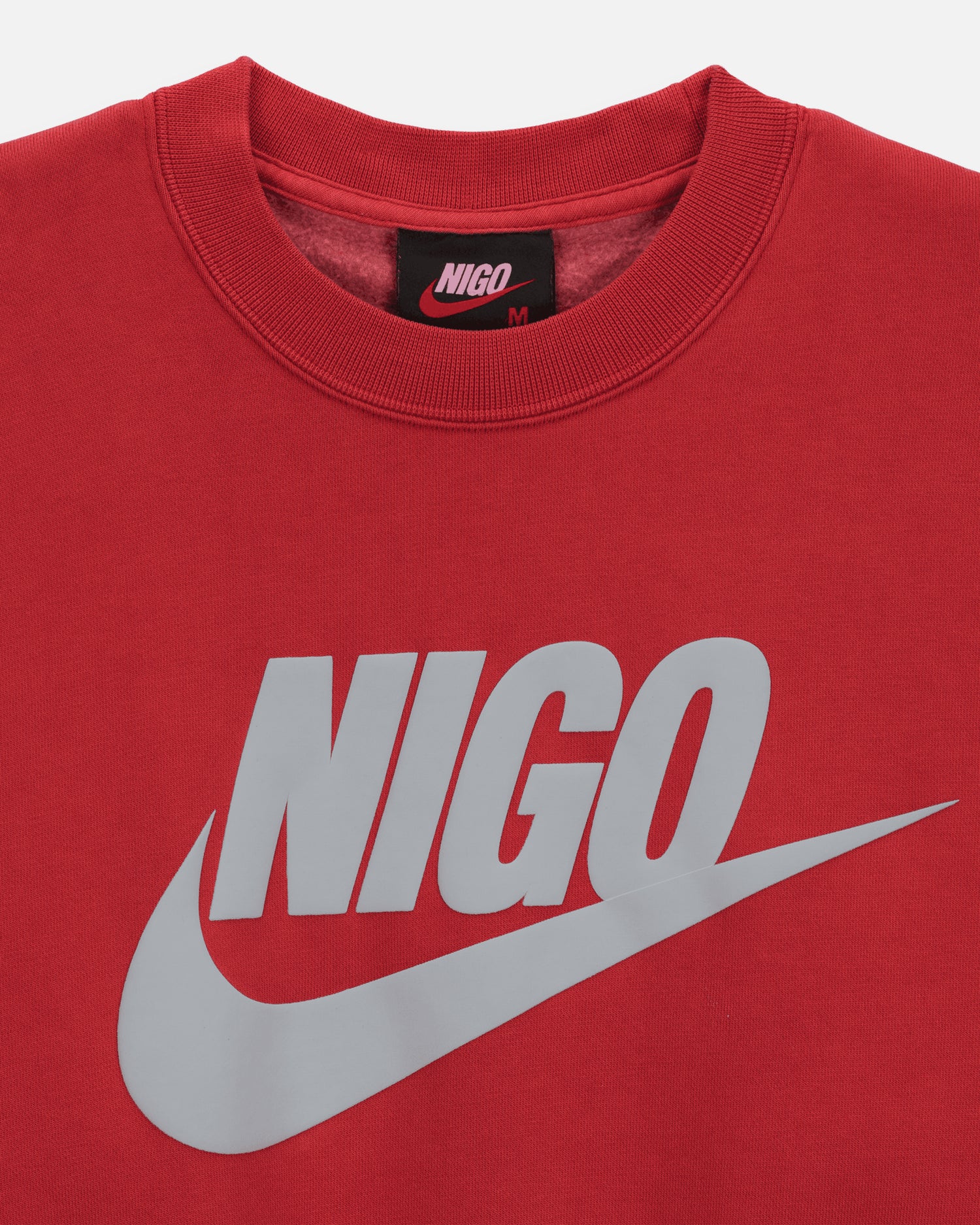 Nike x Nigo NRG Fleece Crew Sweatshirt (Gym Red/Wolf Grey)