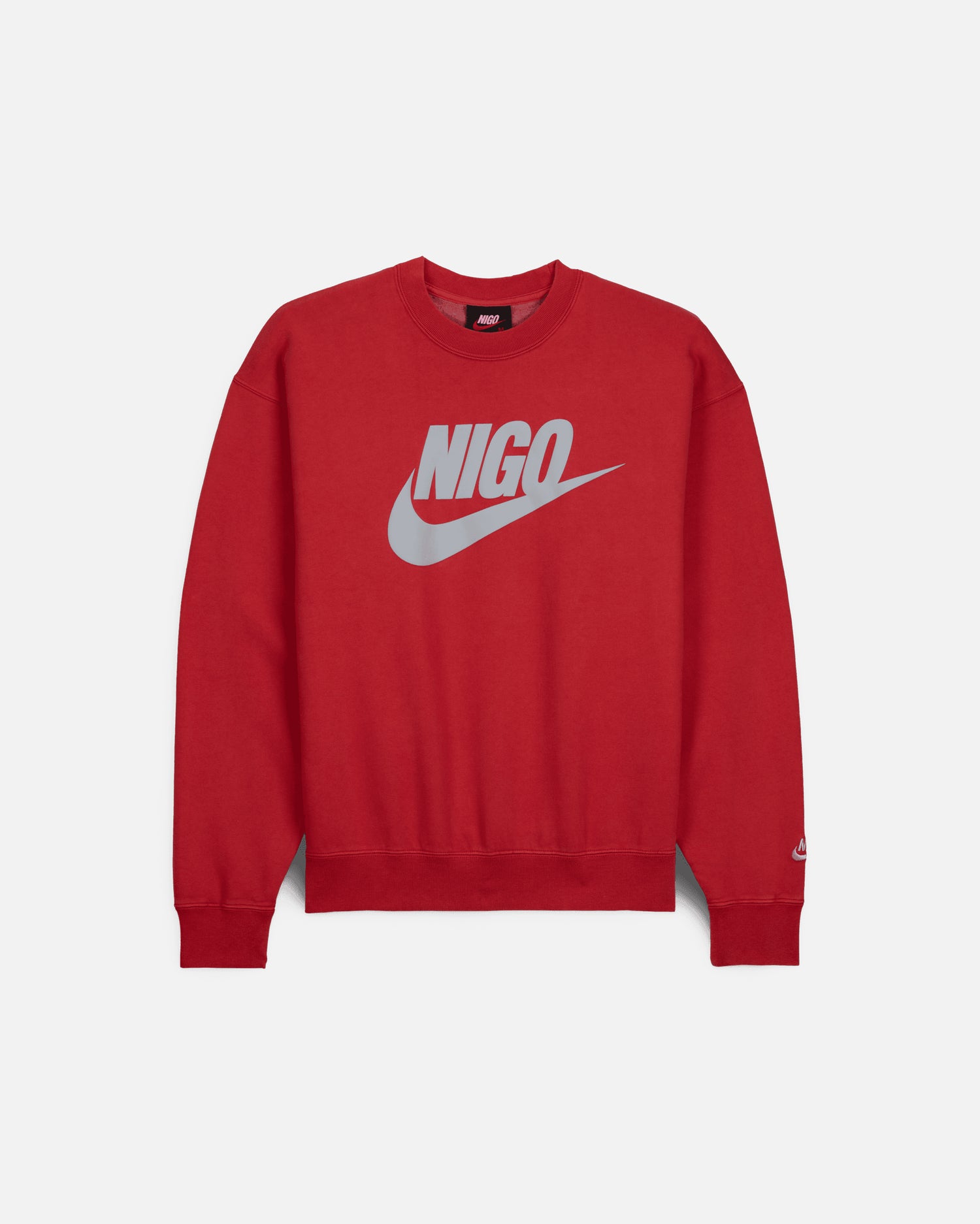 Nike x Nigo NRG Fleece Crew Sweatshirt (Gym Red/Wolf Grey)