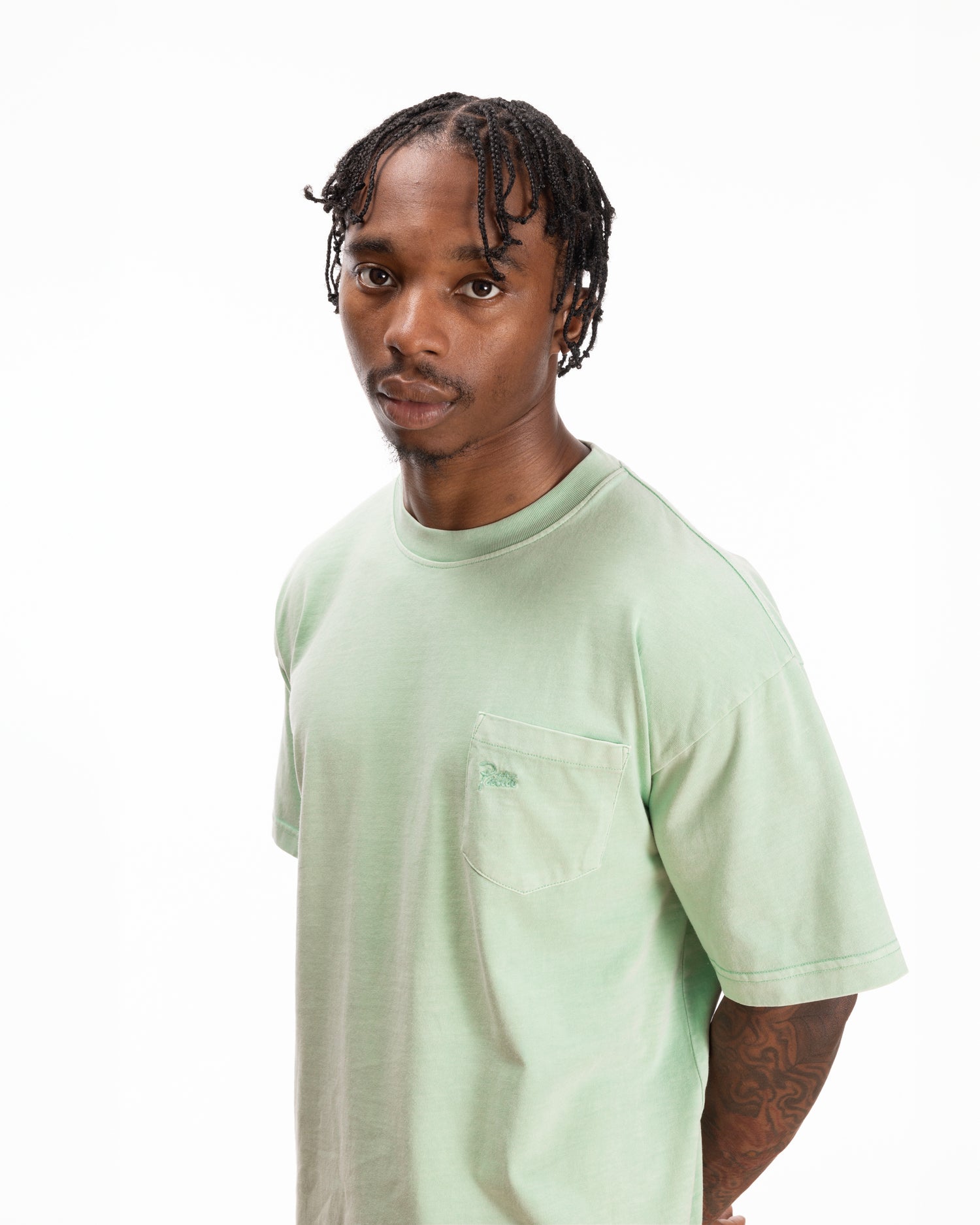 Patta Basic Washed Pocket T-Shirt (Silt Green)