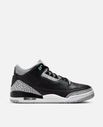 Nike Air Jordan 3 Retro (Black/Green Glow-Wolf Grey-White)