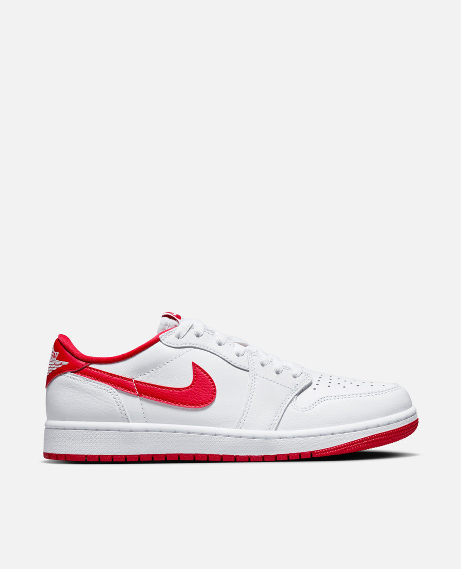 Air Jordan 1 Retro Low OG (White/University Red-White)