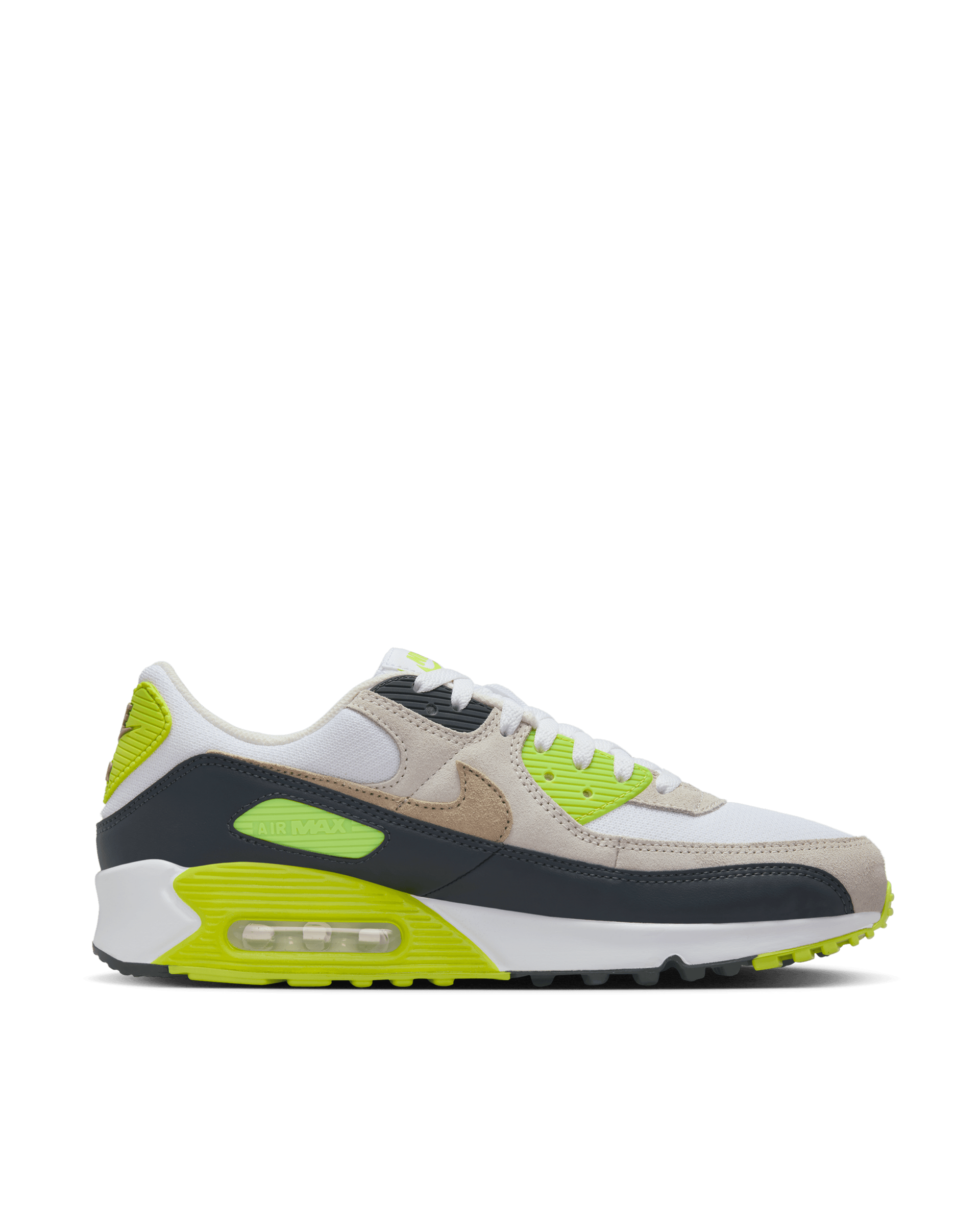 Nike Air Max 90 (White/Khaki-Cyber-DK Smoke Grey)