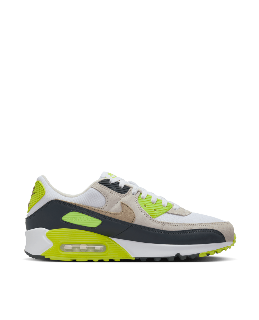 Nike Air Max 90 (White/Khaki-Cyber-DK Smoke Grey)