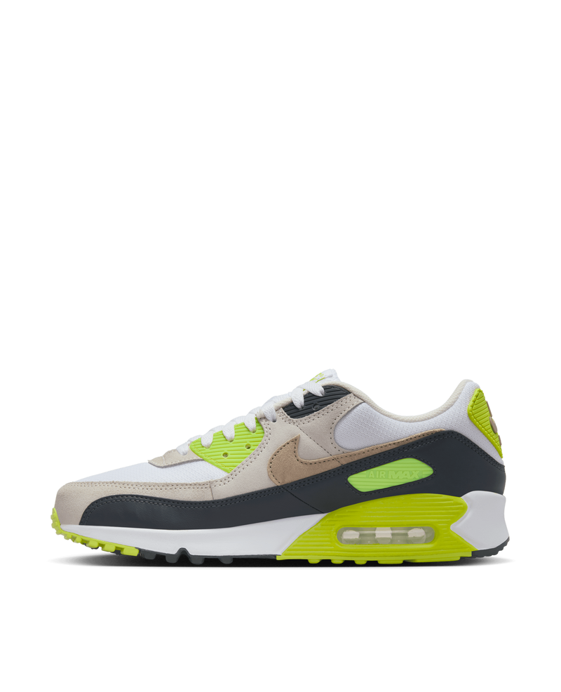 Nike Air Max 90 (White/Khaki-Cyber-DK Smoke Grey)