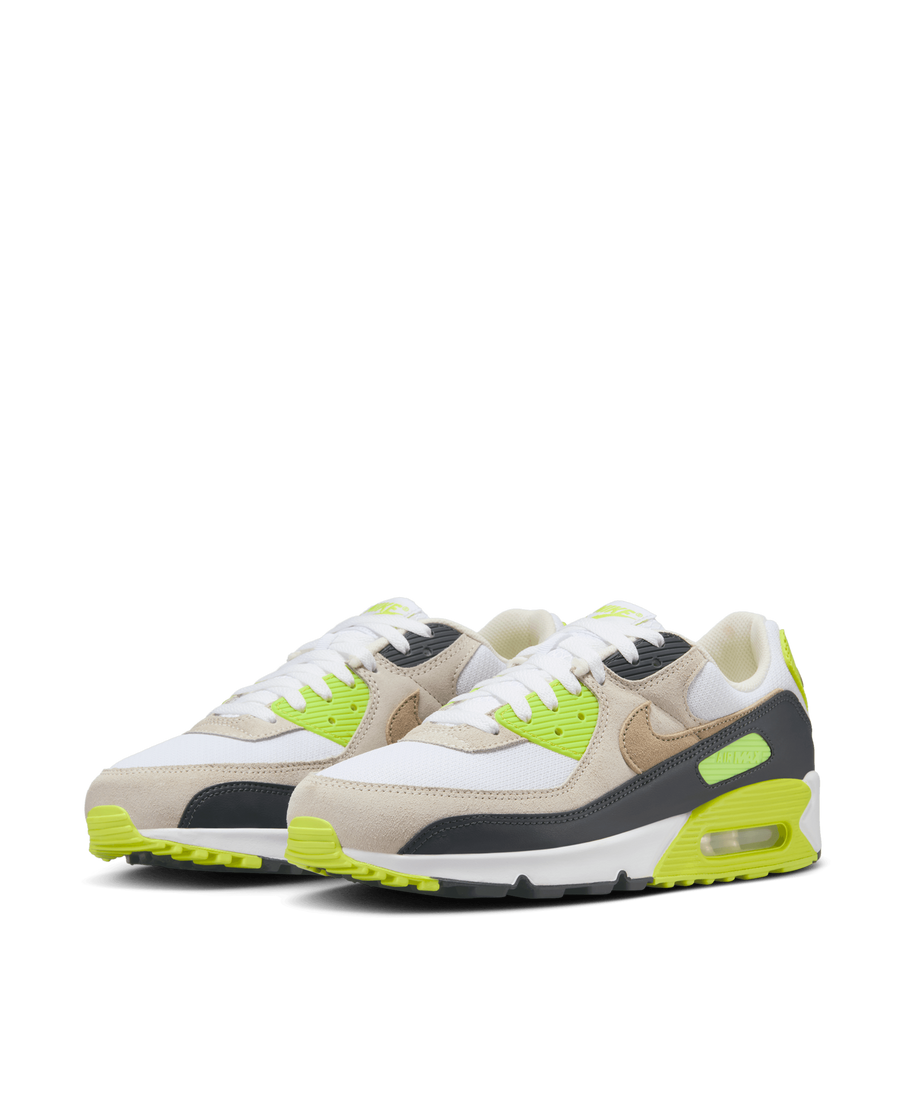 Nike Air Max 90 (White/Khaki-Cyber-DK Smoke Grey)