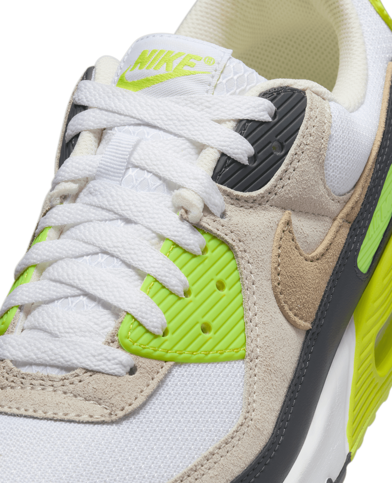 Nike Air Max 90 (White/Khaki-Cyber-DK Smoke Grey)