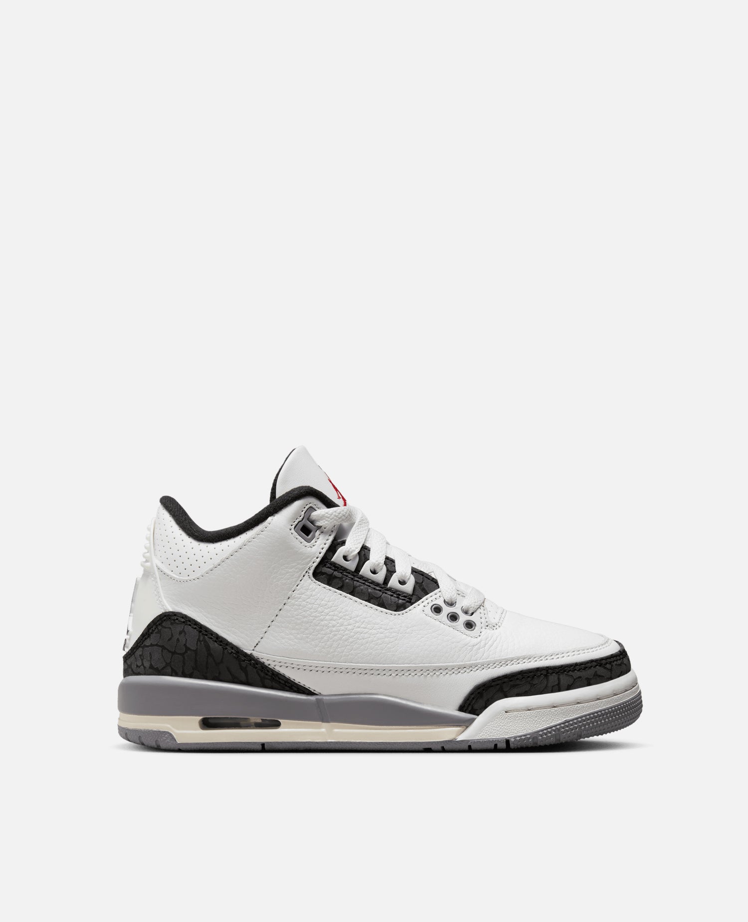 Air Jordan 3 Retro (GS) (Summit White/Fire Red-Cement Grey-Black)