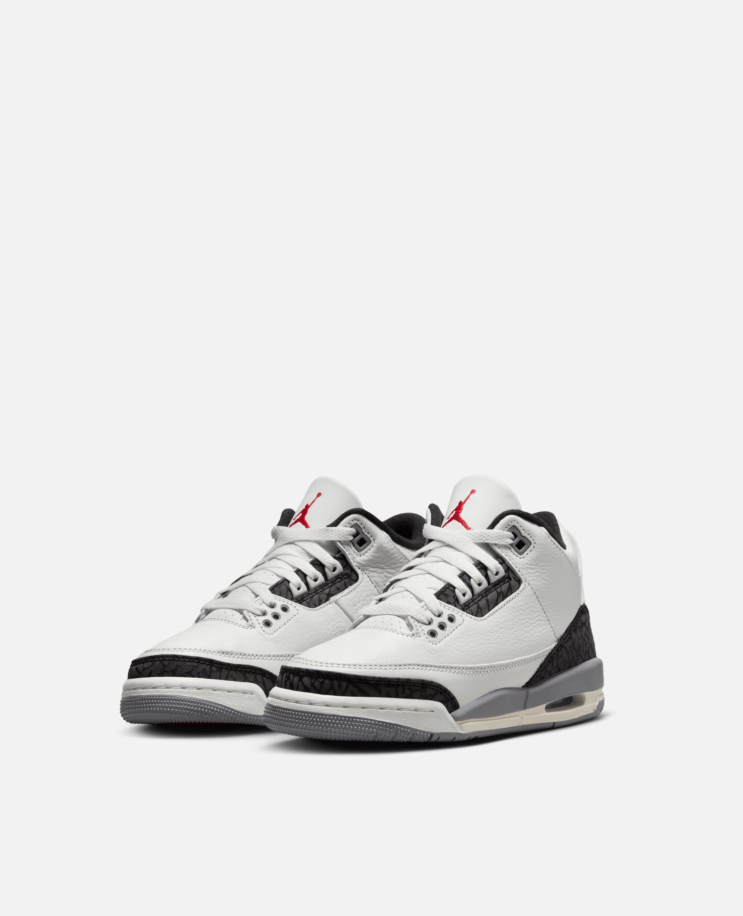 Air Jordan 3 Retro (GS) (Summit White/Fire Red-Cement Grey-Black)