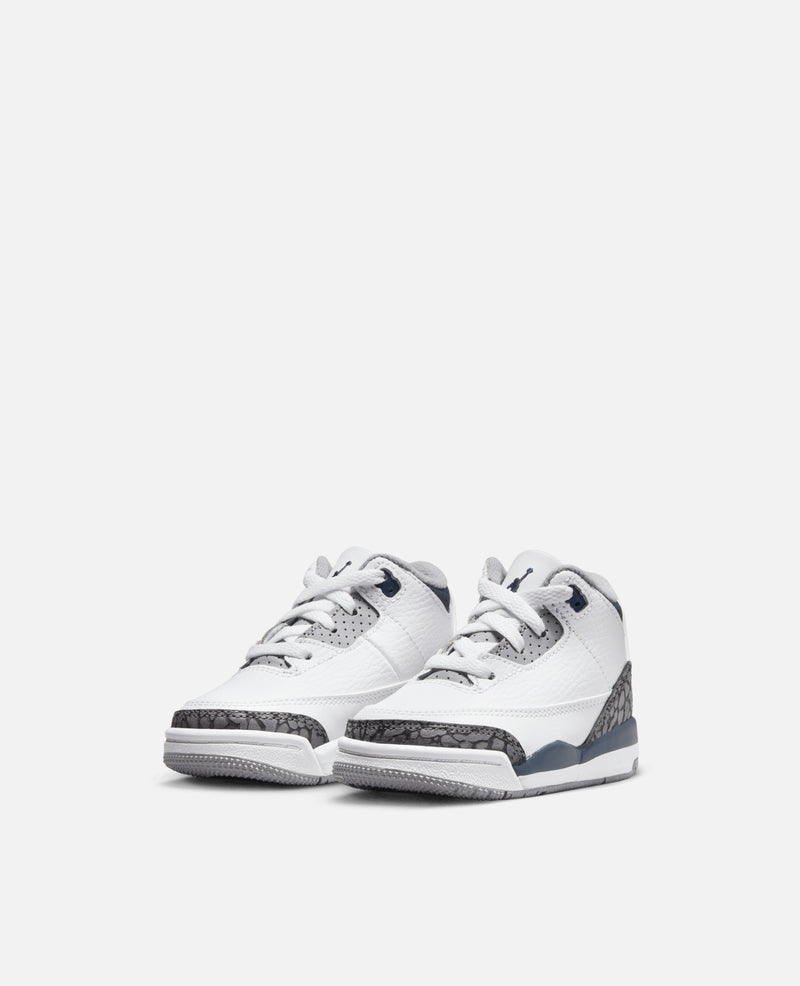 Nike Jordan 3 Retro (TD) (White/Midnight Navy-Cement Grey-Black)