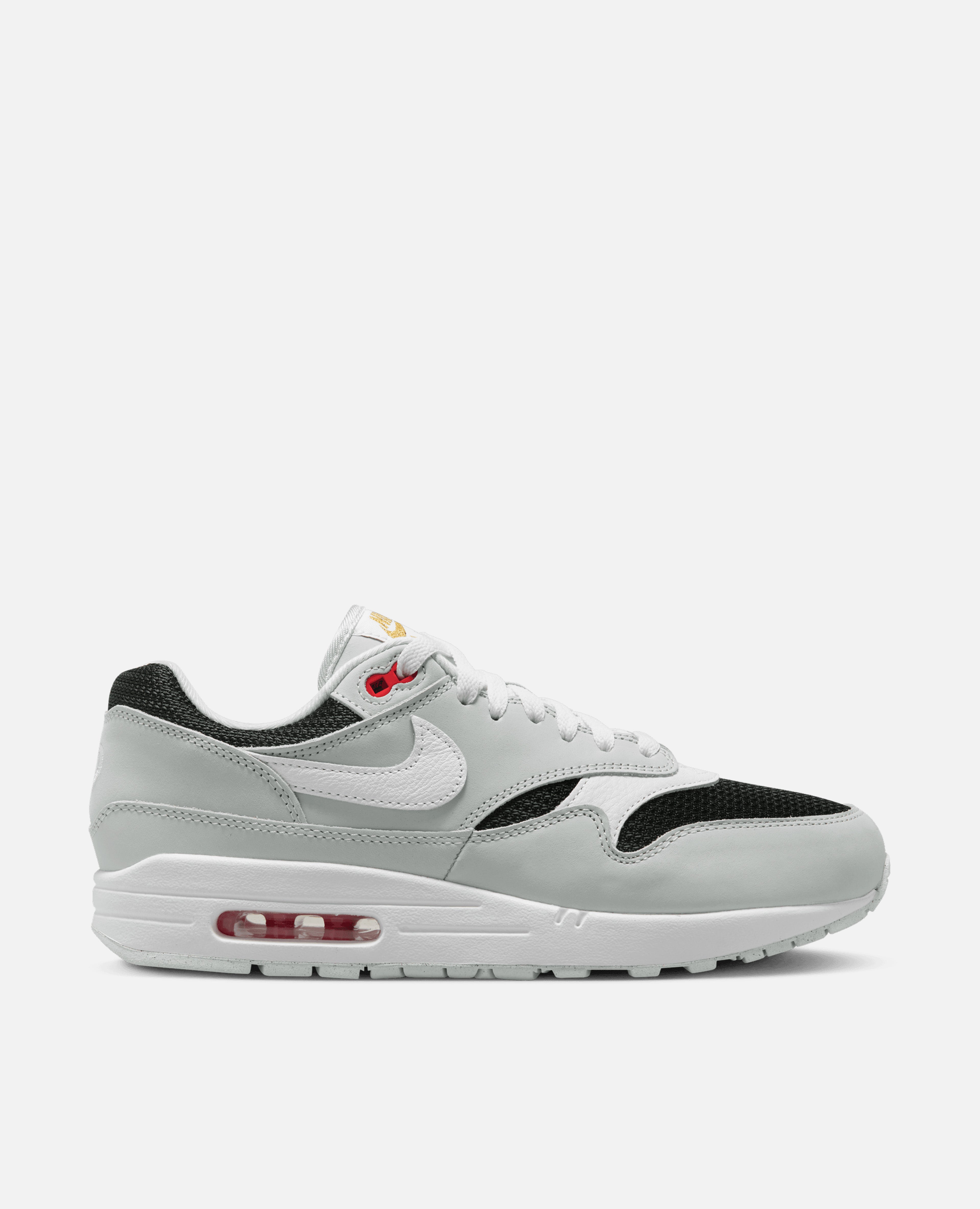 Nike Air Max 1 Premium Pure Platinum Blanc Noir Sport Rouge Patta