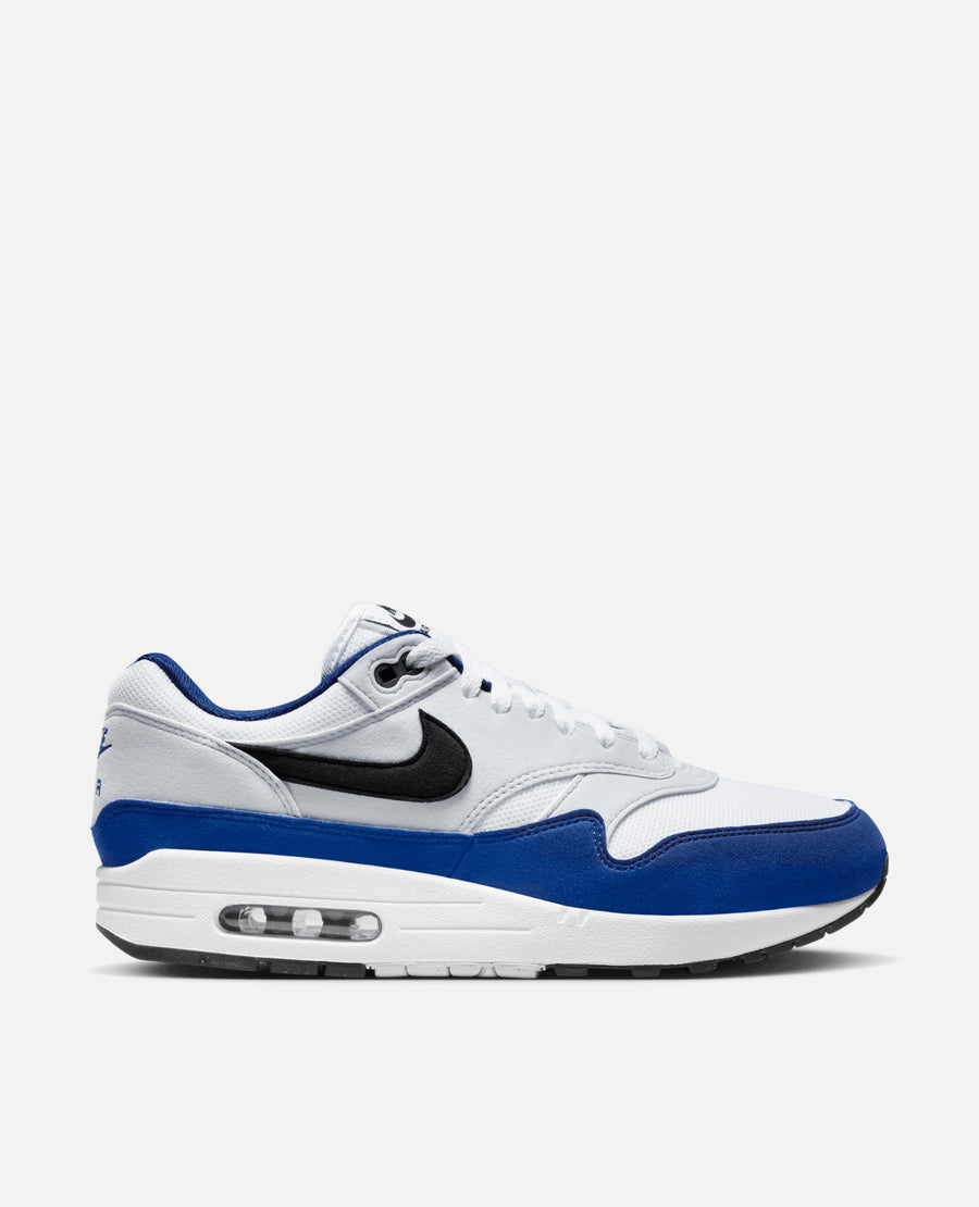 Nike Air Max 1 (White/Black-Deep Royal Blue)