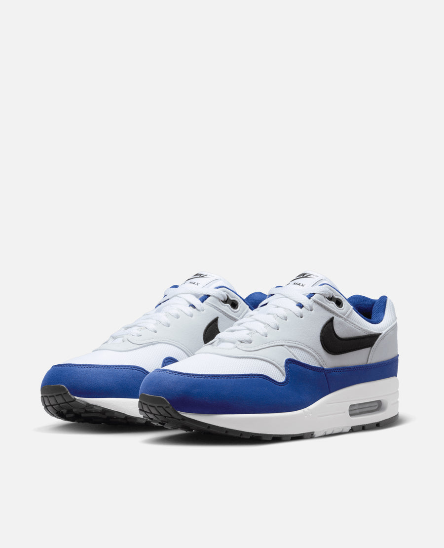 Nike Air Max 1 (White/Black-Deep Royal Blue)