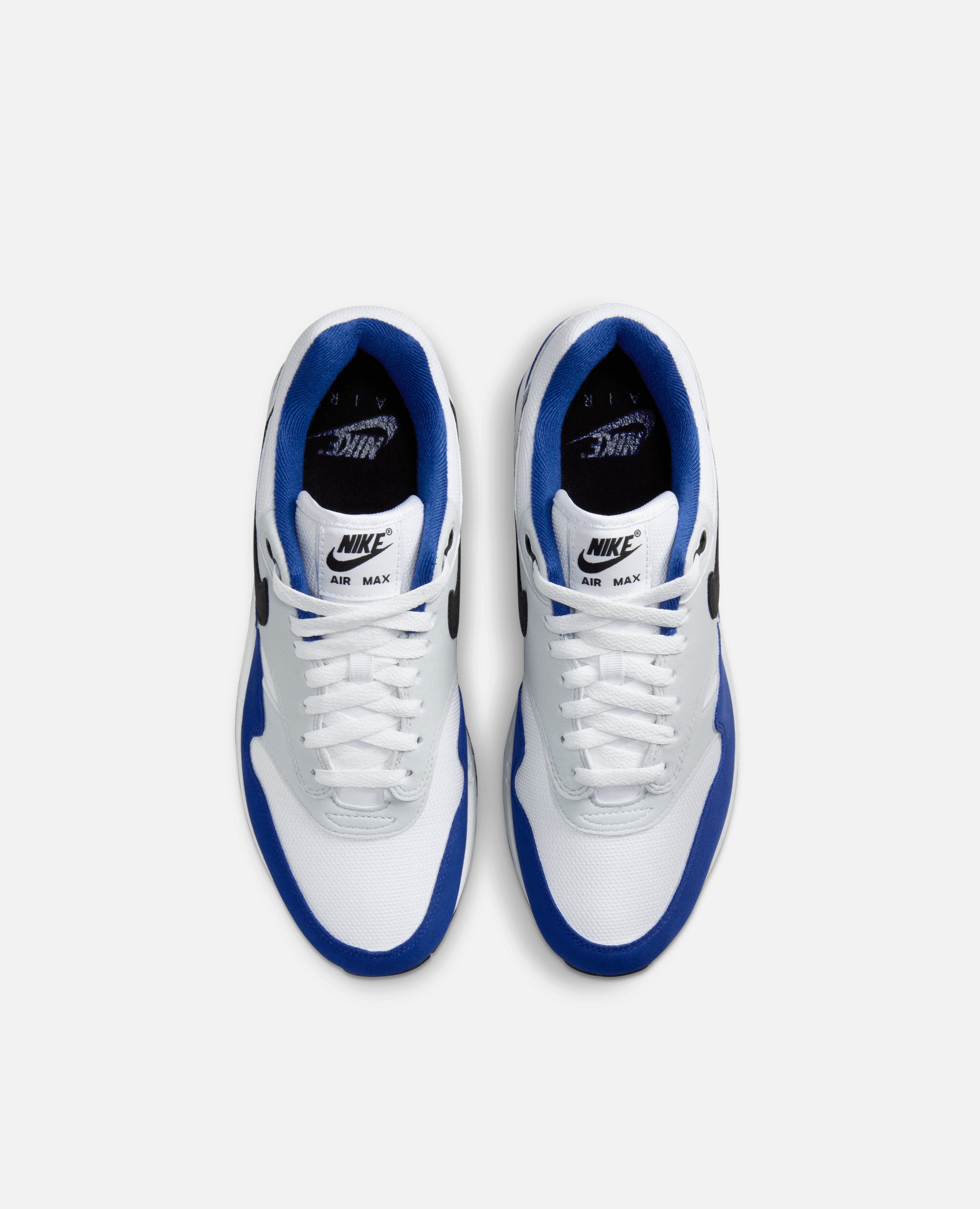 Blue and white deals nikes