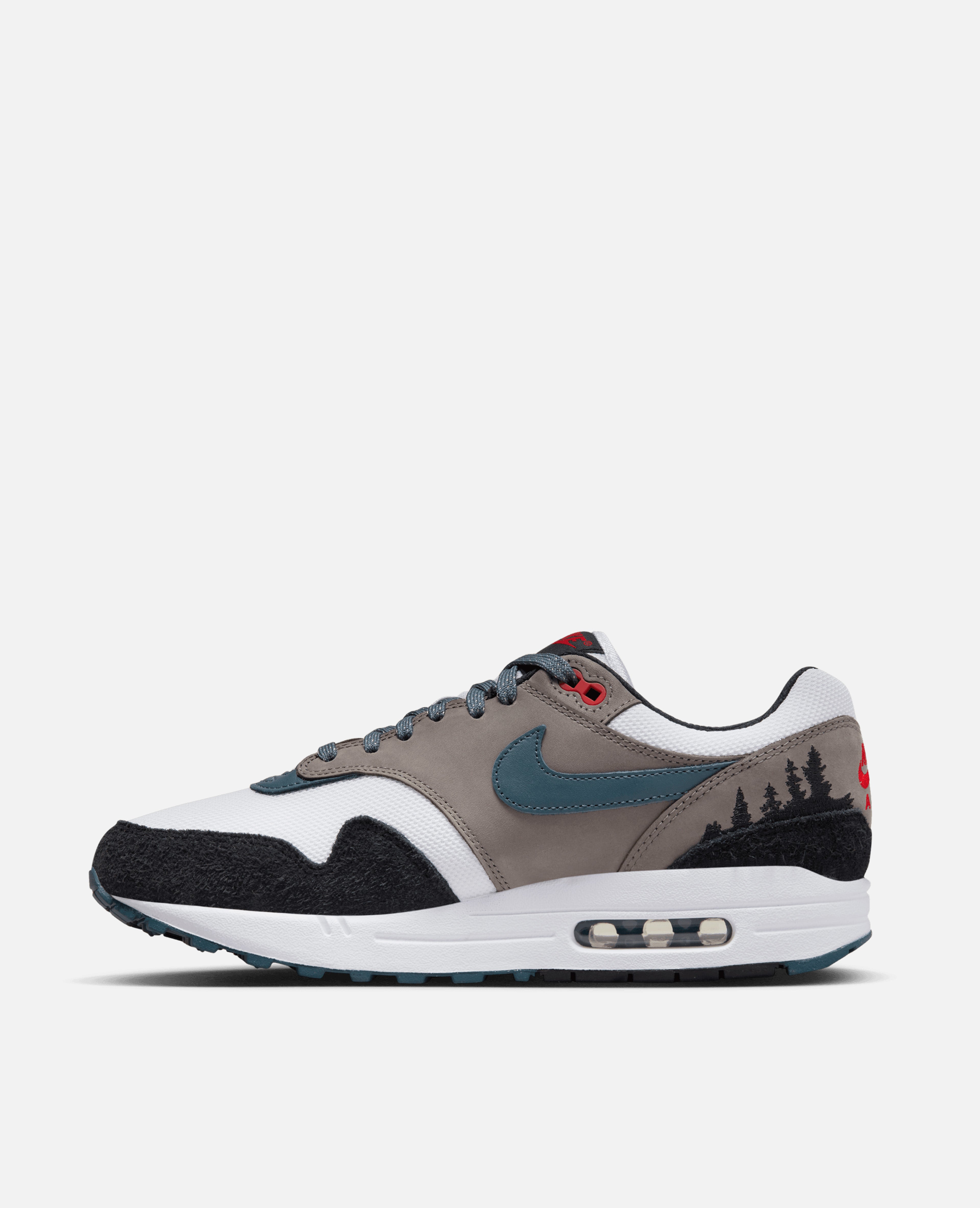 Nike Air Max 1 PRM Blanc Bleu ardoise Noir Soft Patta