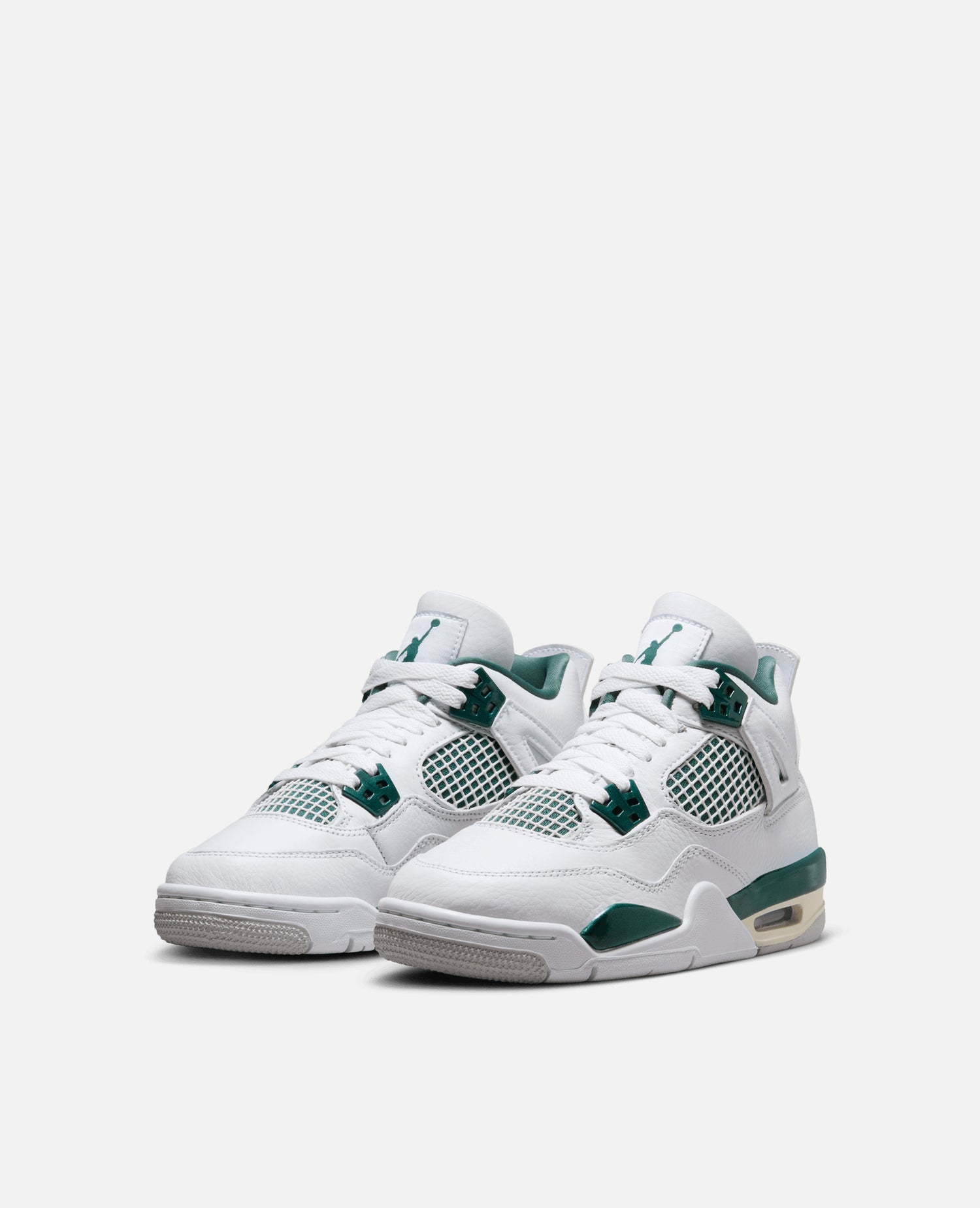 Nike Air Jordan 4 Retro (GS)(White/Oxidized Green-White-Neutral Grey)
