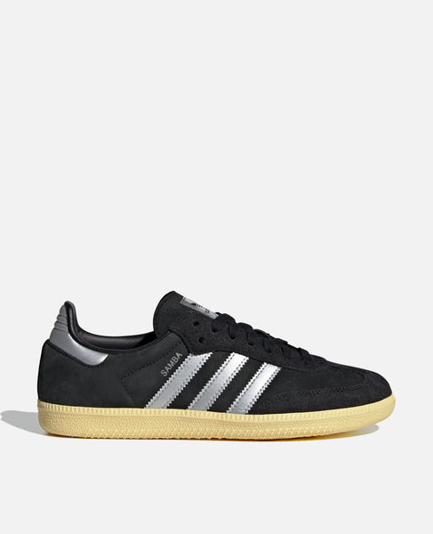 adidas Samba OG WMNS Core Black Matte Silver Almost Yellow Patta