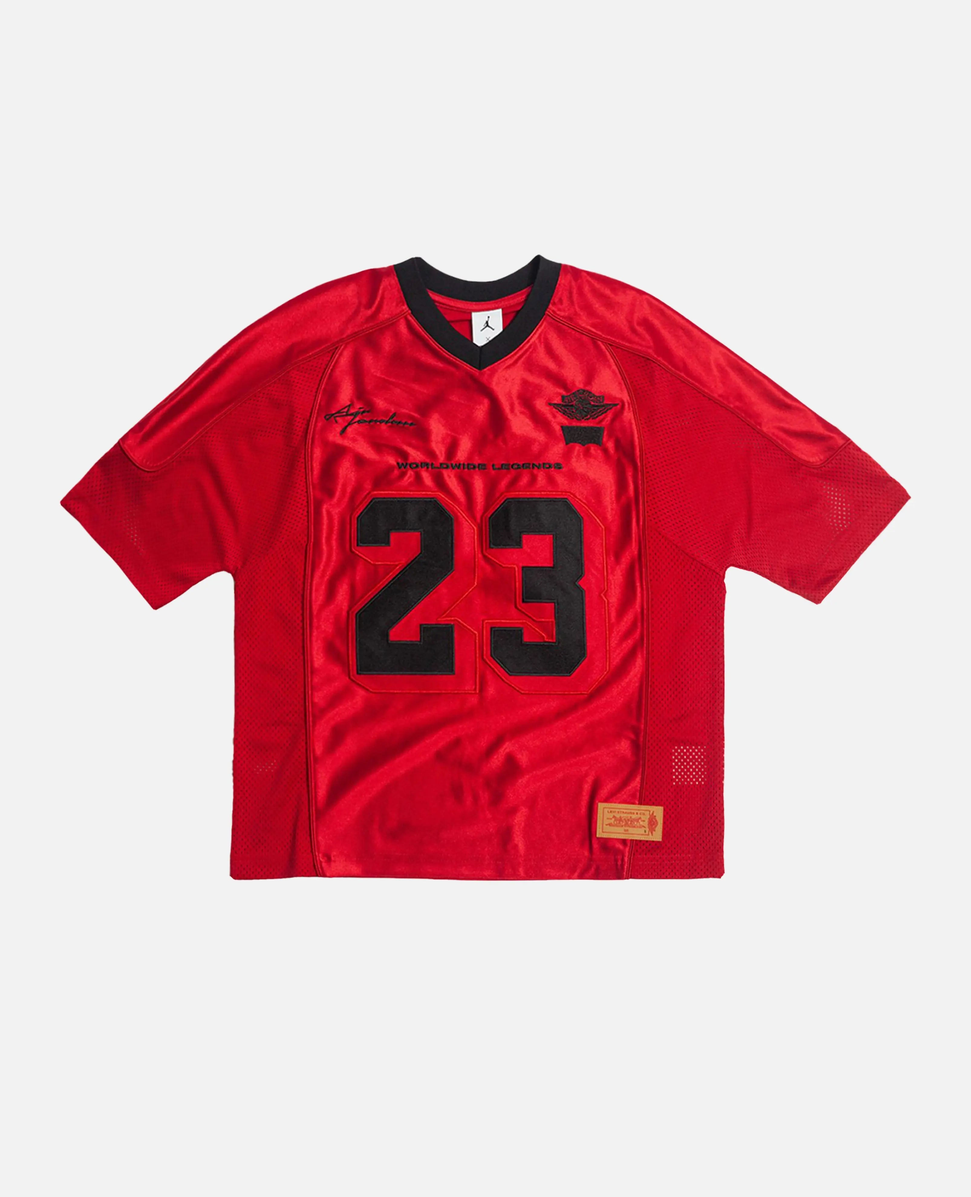 Jordan x Levi's ® Jersey ''Gym Red'' (Gym Red/Black/Pale Ivory