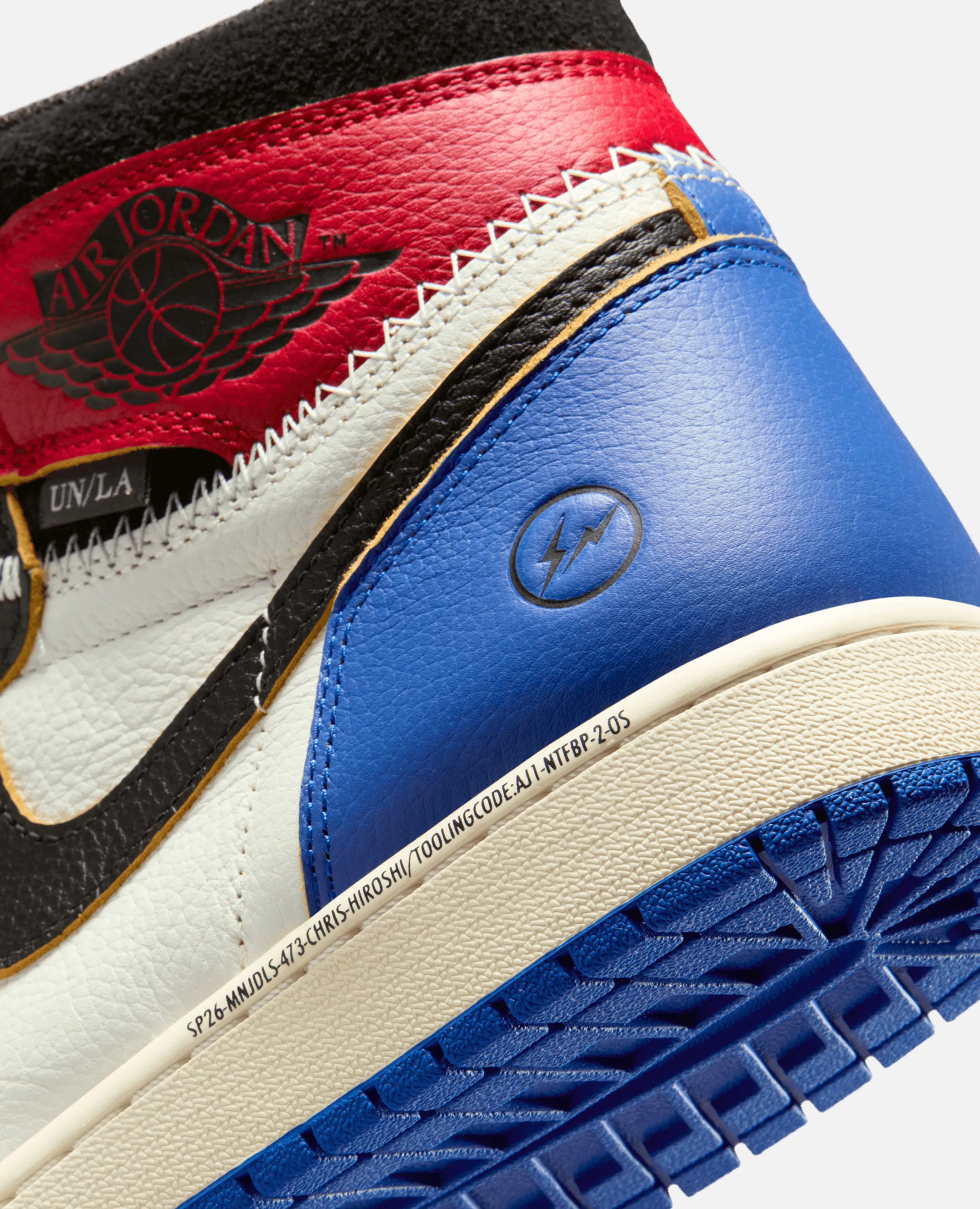 Air Jordan 1 Retro High OG x Union x Fragment (Black/White-Varsity