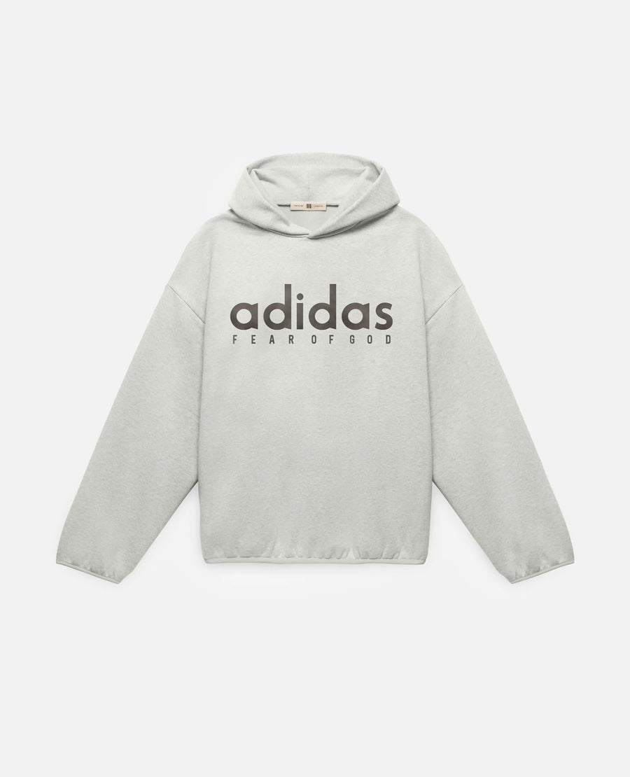 adidas Fear Of God Heather Fleece Hoodie (Medium Grey Heather) adidas
