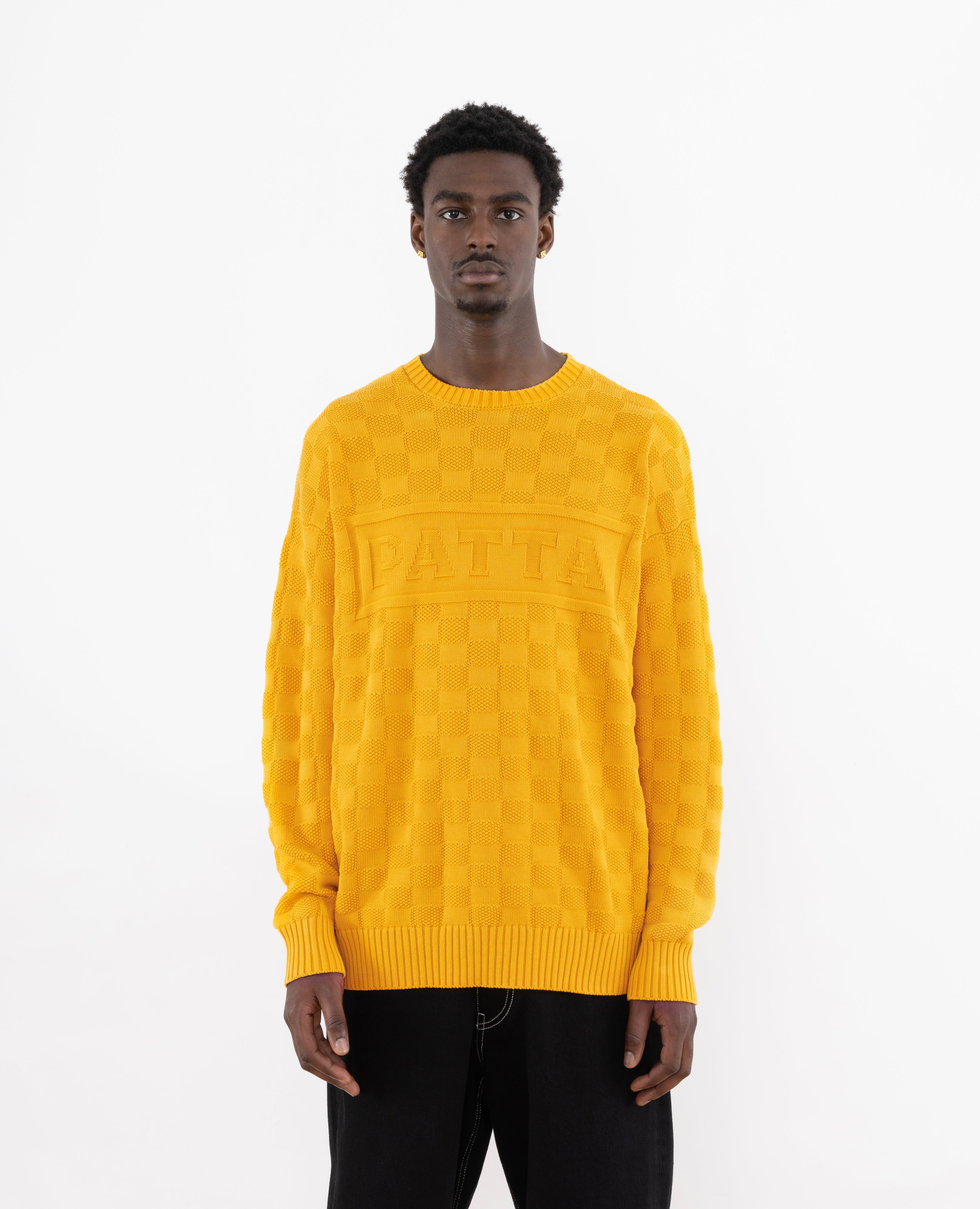 Mens yellow clearance knit sweater